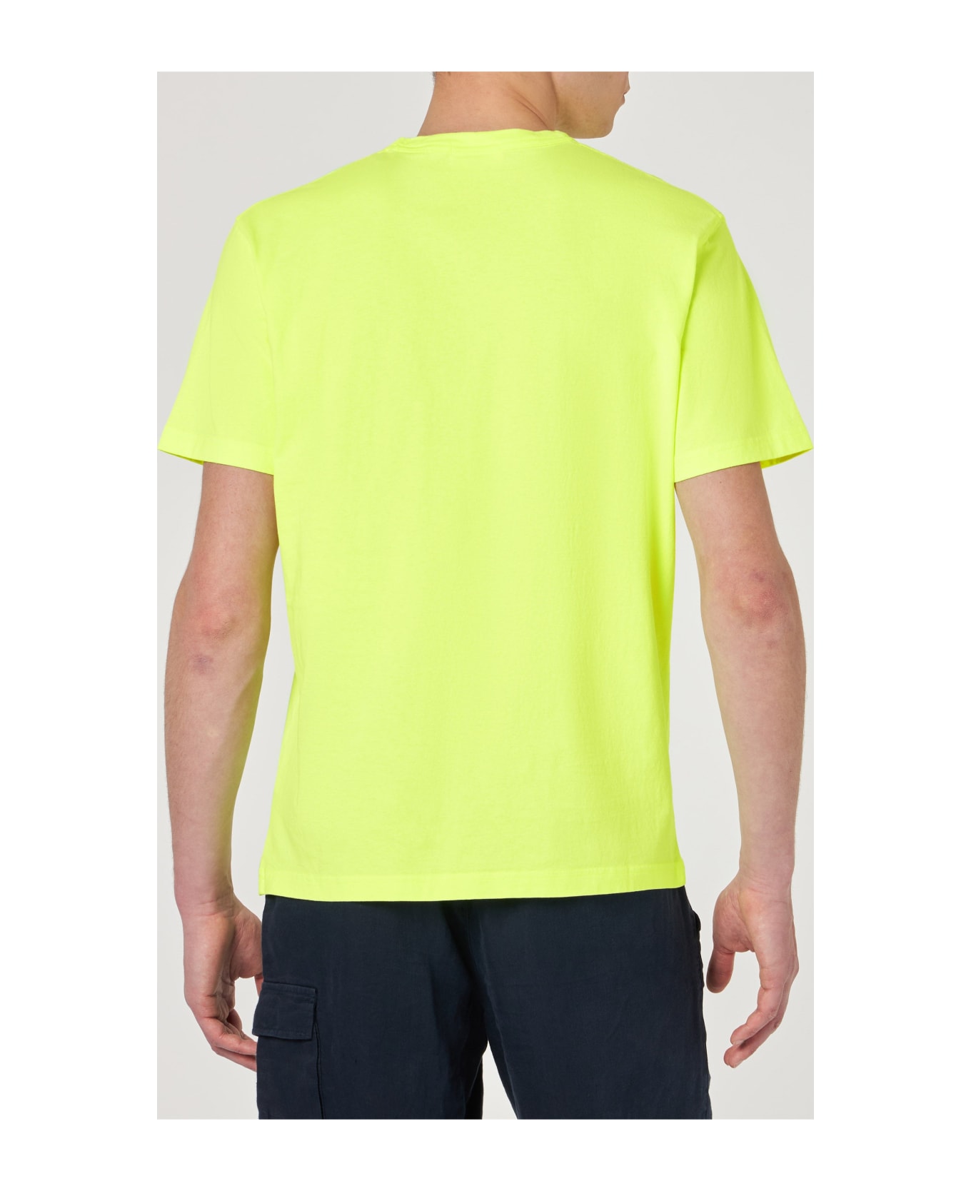 MC2 Saint Barth Man Yellow Cotton T-shirt - FLUO