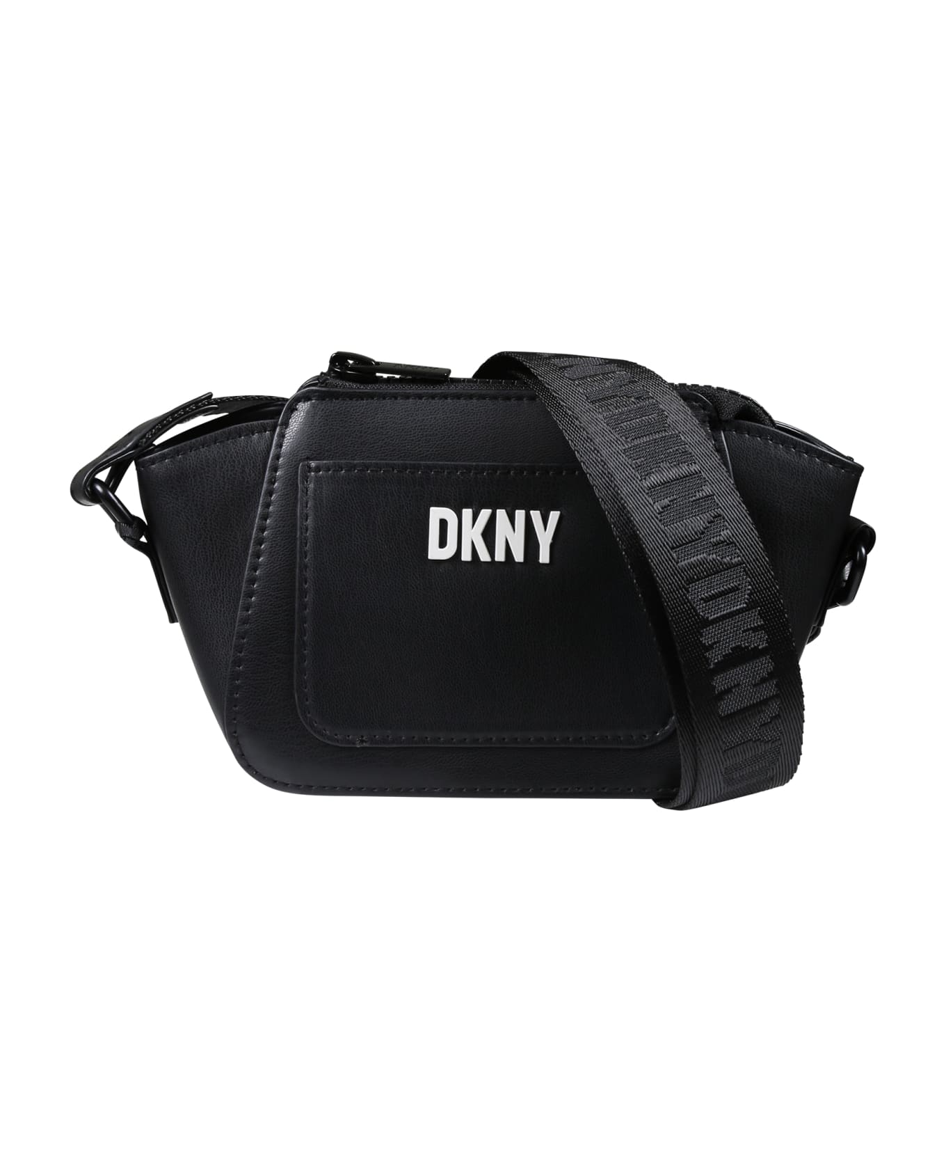 DKNY Black Bag For Girl With Logo - B Nero アクセサリー＆ギフト