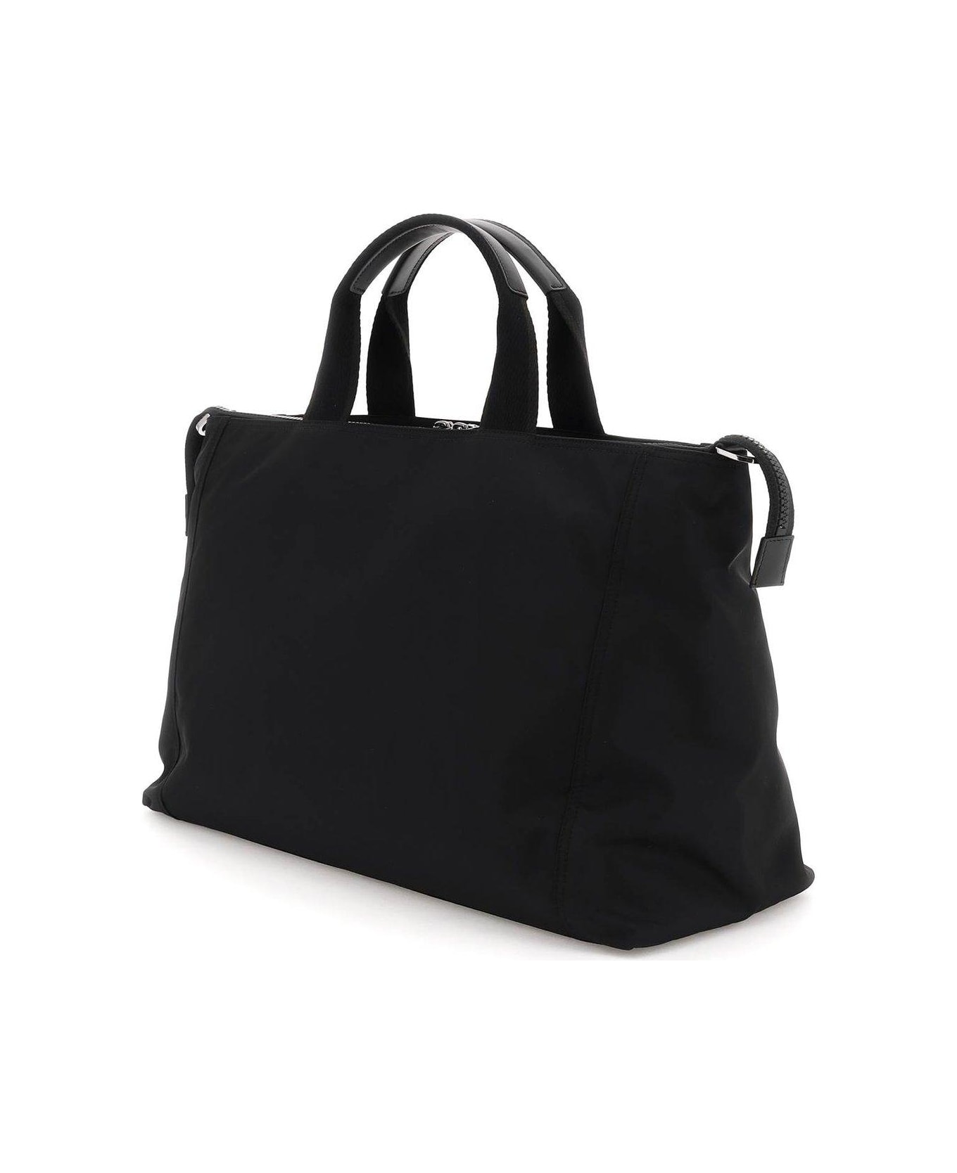 Dolce & Gabbana Logo Printed Zipped Travel Bag - Nero