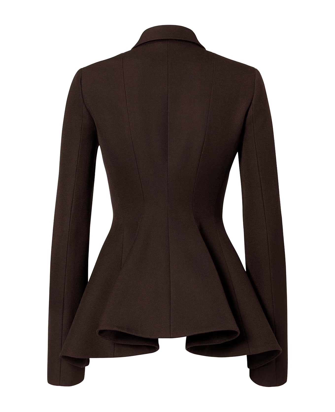 Fendi Grain De Poudre Wool Blazer - Darkbrown