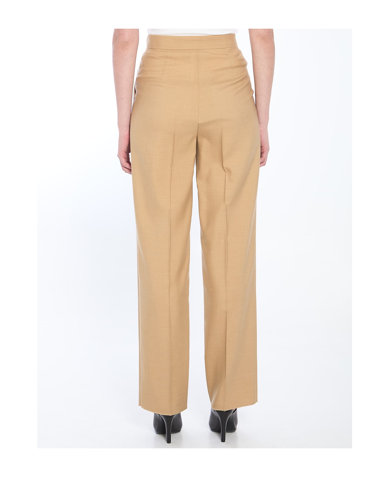 Max Mara Mohair, Wool And Silk Trousers - BEIGE