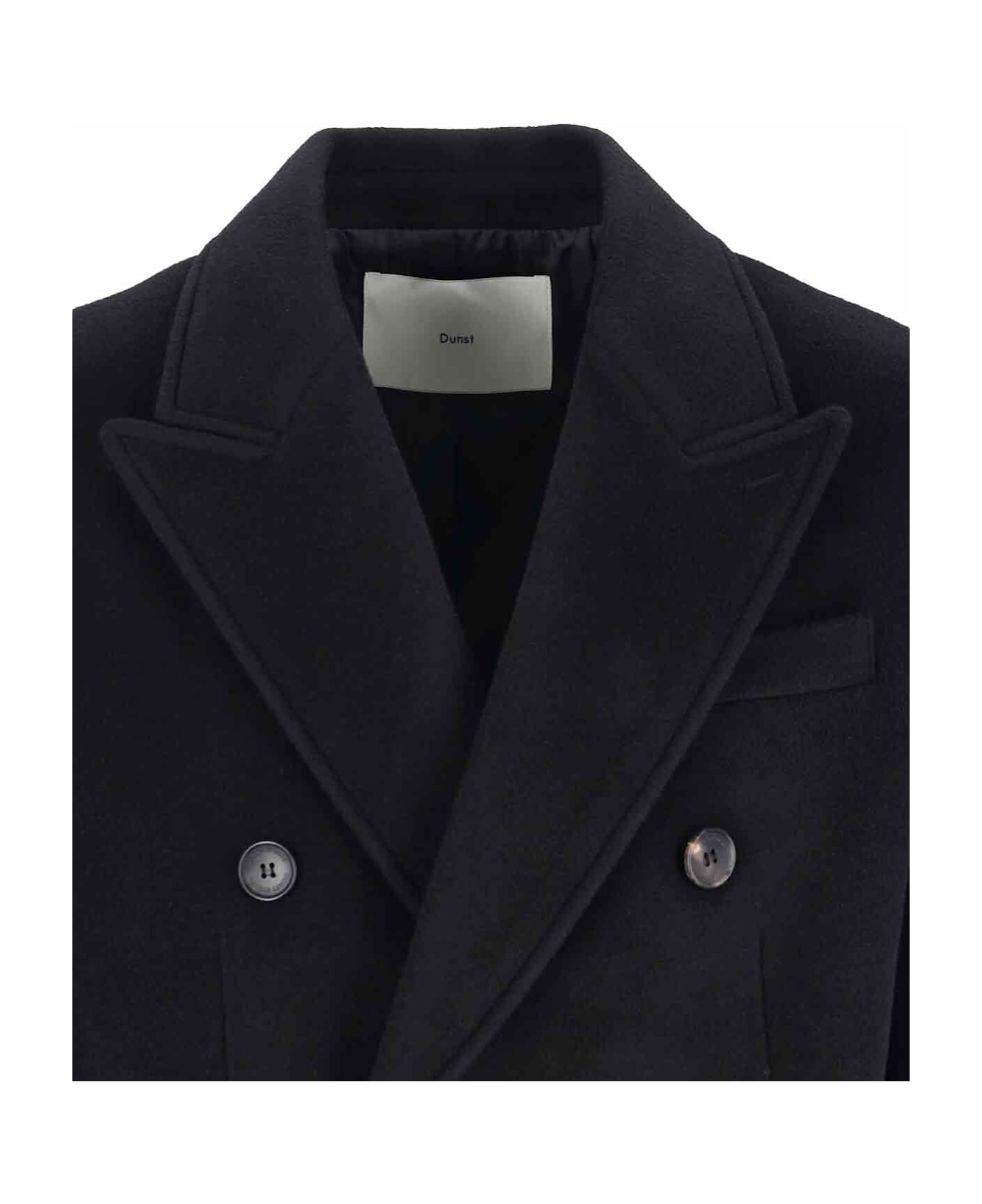 Dunst Double-breasted Wool And Cashmere Coat - Black  