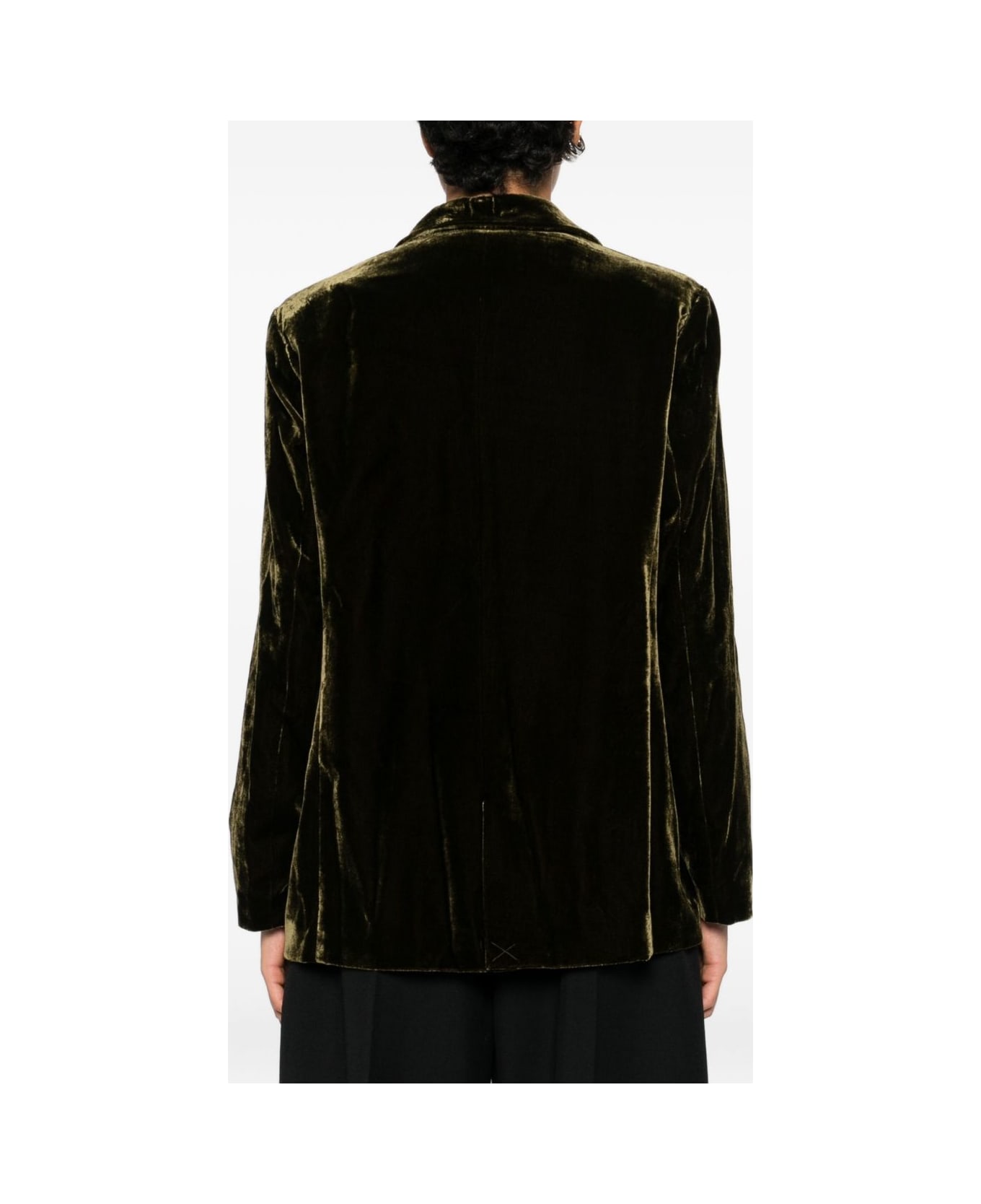 Closed Velvet Single-breasted Jacket - Marsh Green