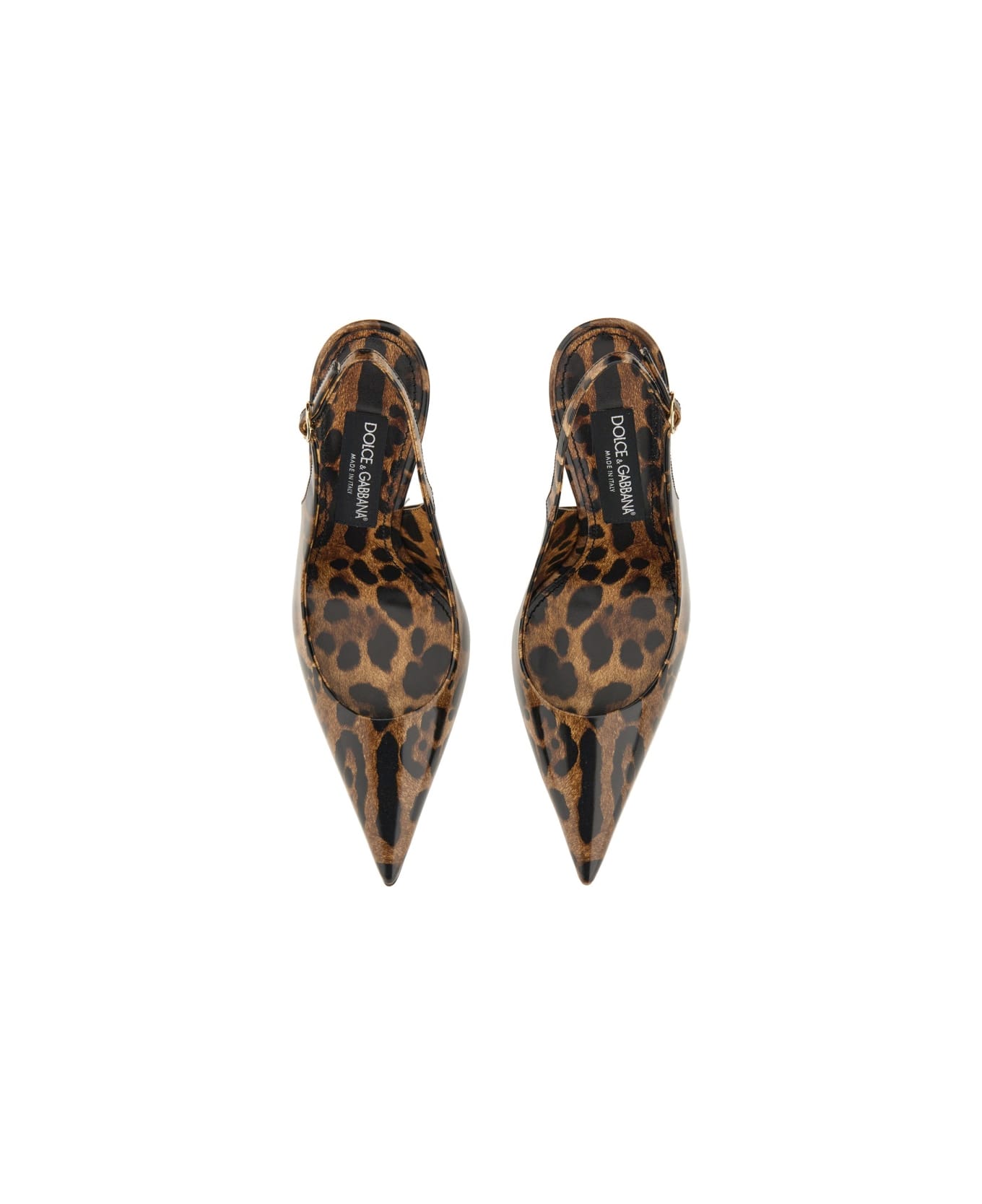 Dolce & Gabbana Leather Sling Back - MULTICOLOUR