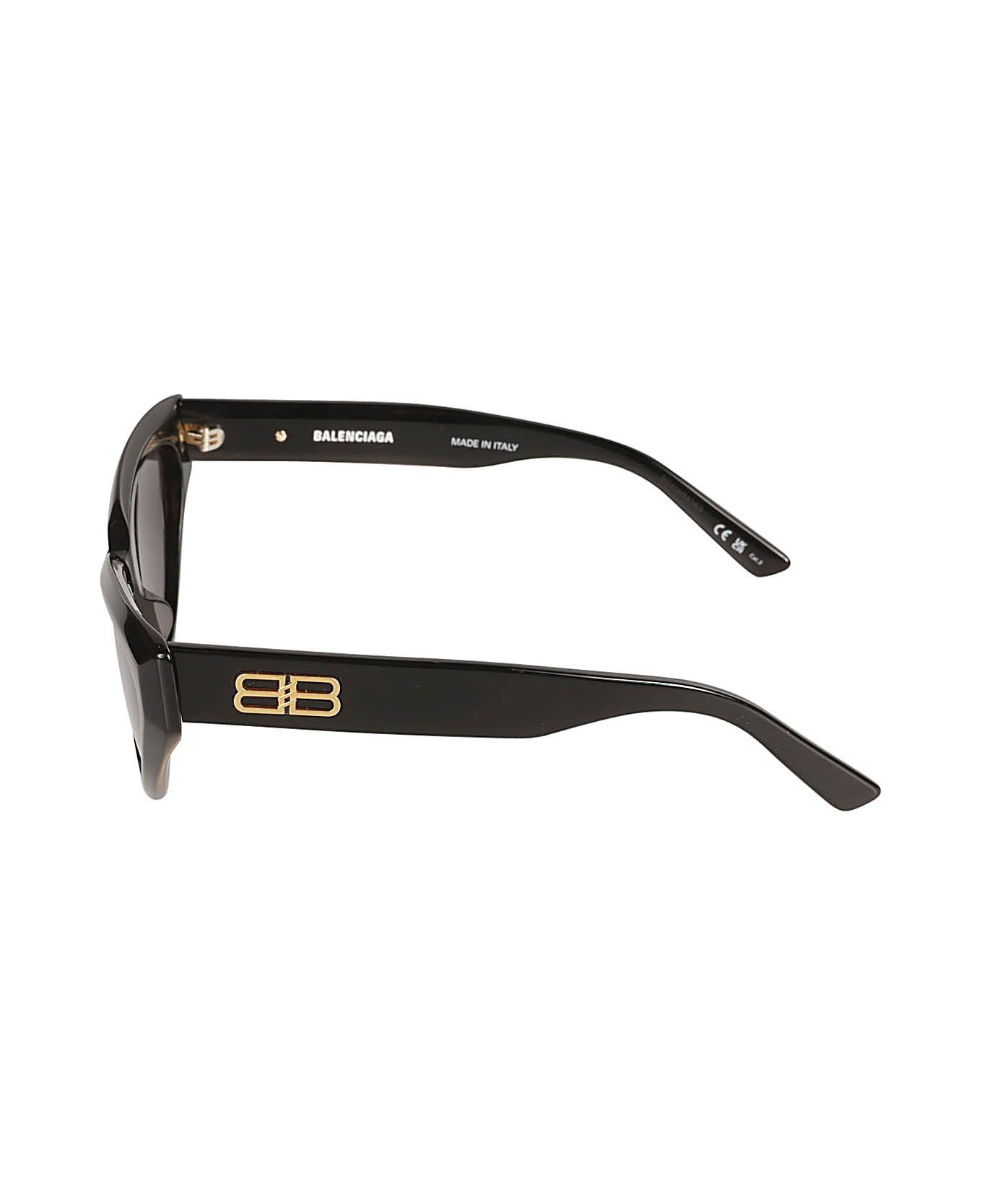 Balenciaga Eyewear Bb Plaque Cat Eye Frame Glasses - Black/Grey