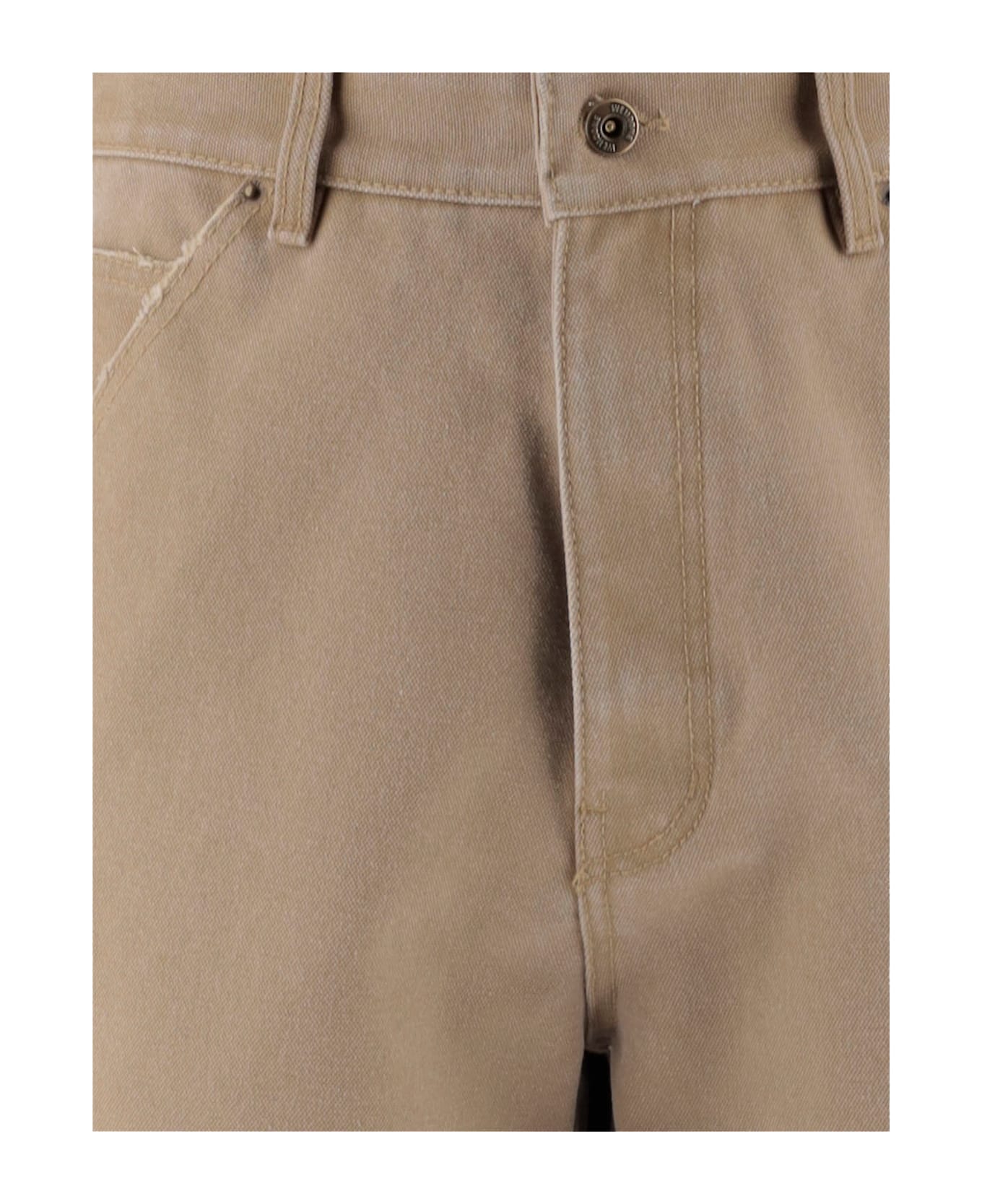 WE11 DONE Cotton Blend Pants - Beige