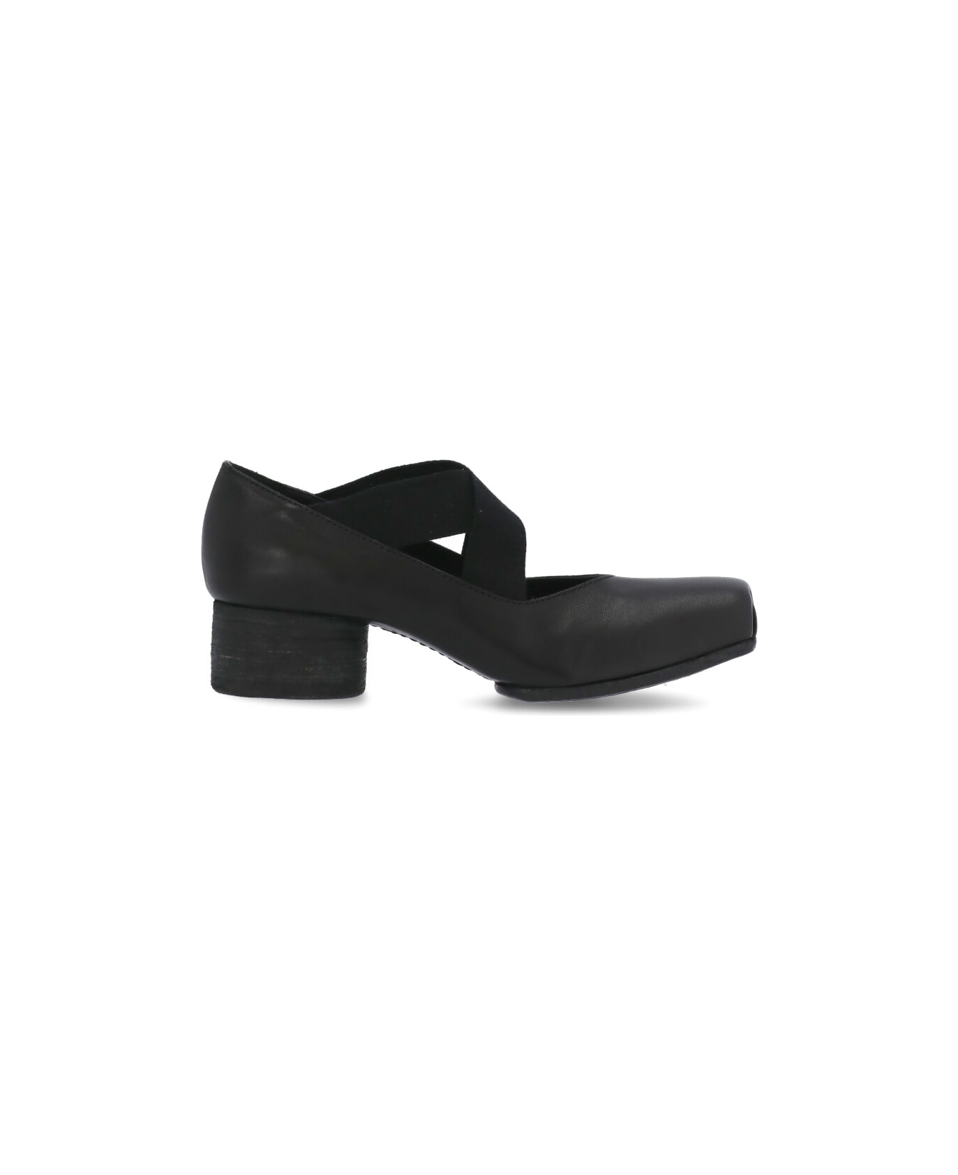 Uma Wang Leather Heeled Shoes - Black