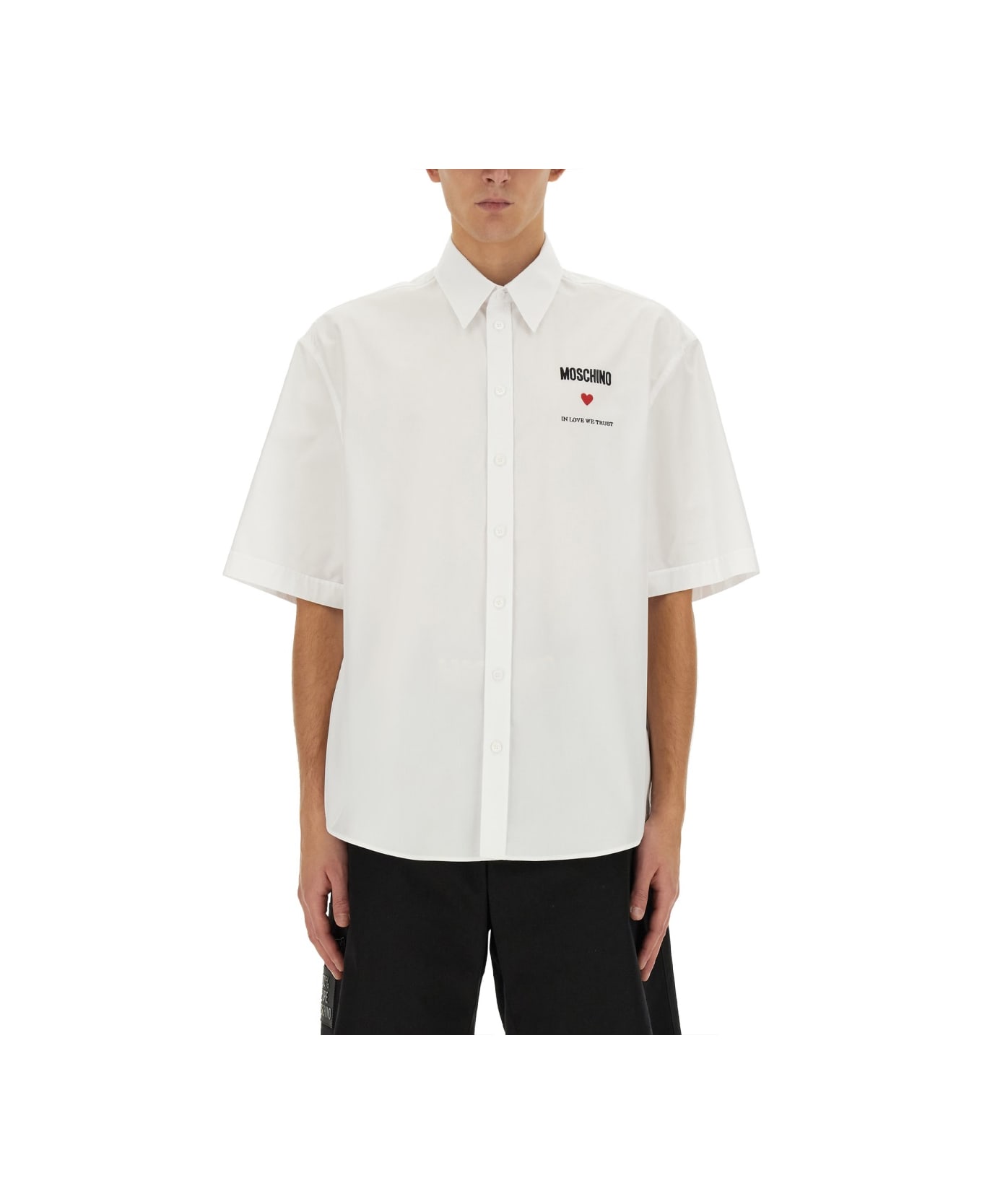 Moschino Shirt With Logo - WHITE シャツ