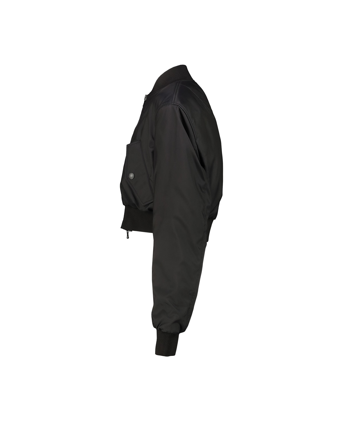 WARDROBE.NYC Tailored Crop Bomber - Blk Black