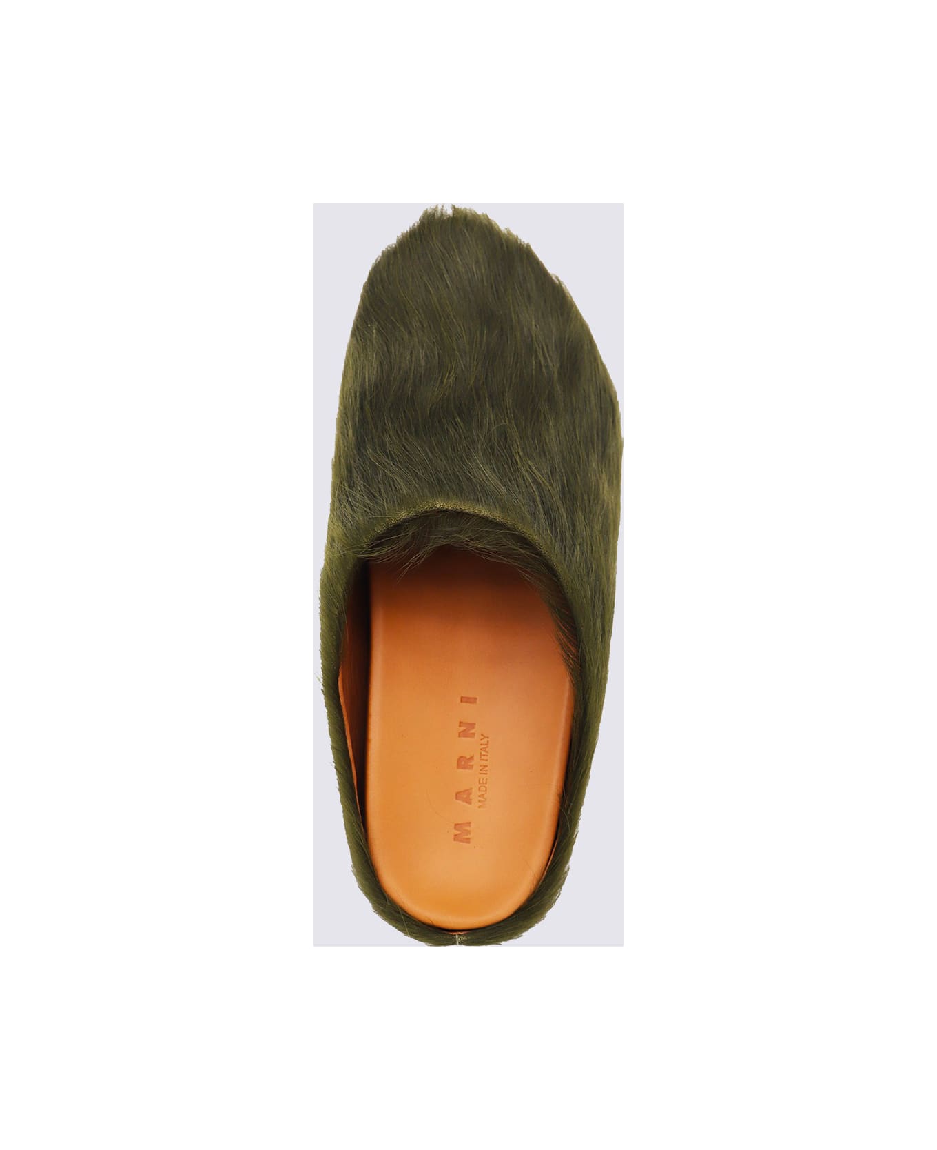 Marni Green Leather Flats - SAGE