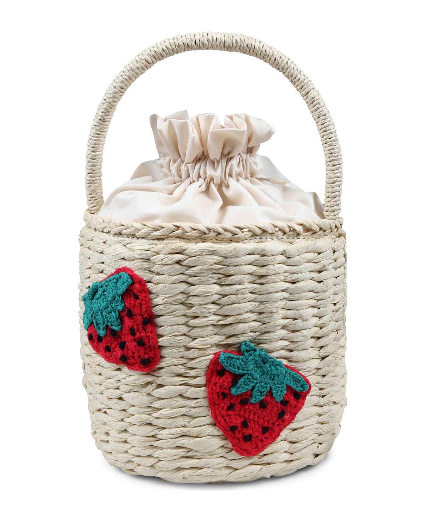Stella McCartney Kids Beige Bag For Girl With Strawberries - Beige