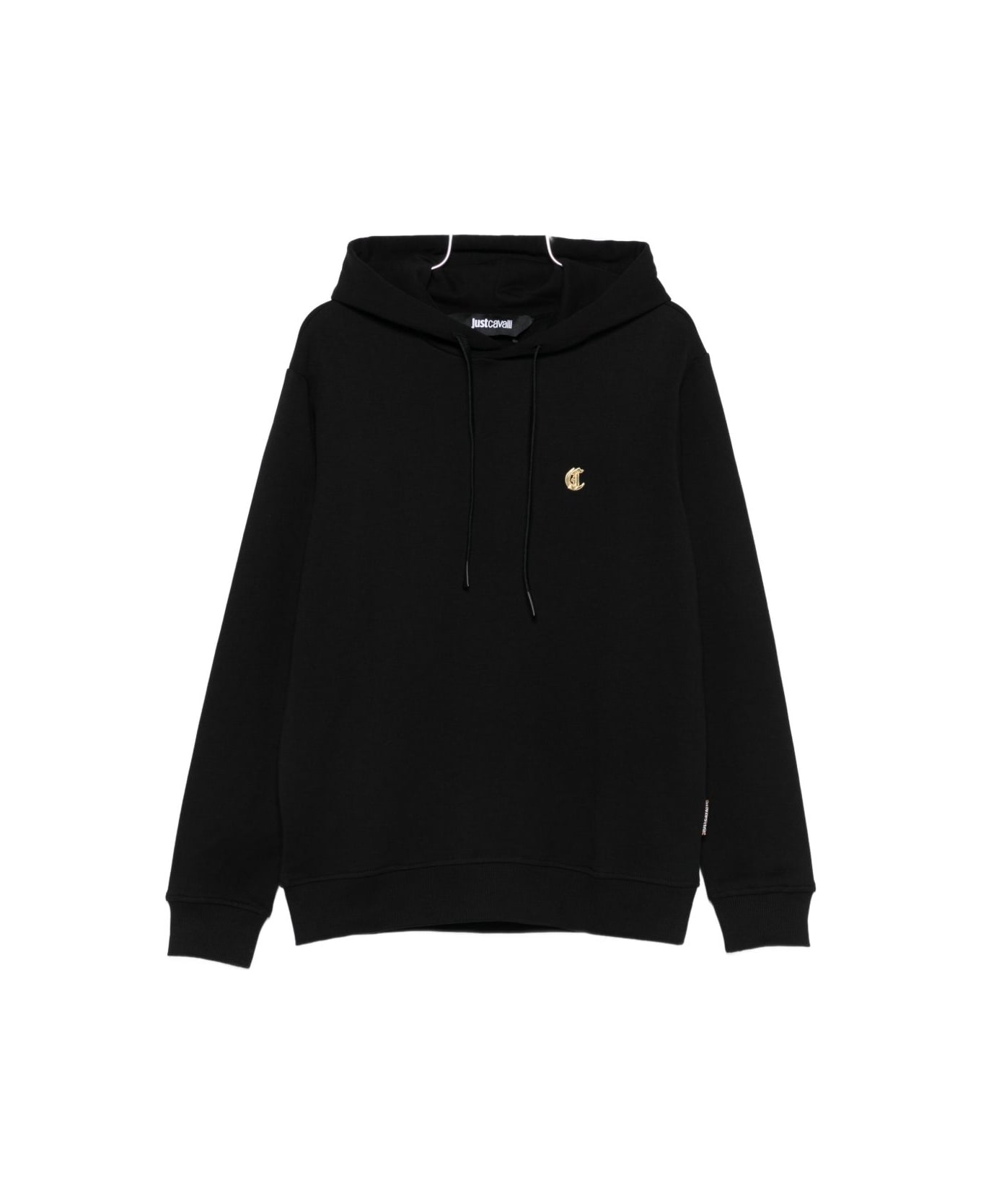Just Cavalli Cotton Hoodie - Black