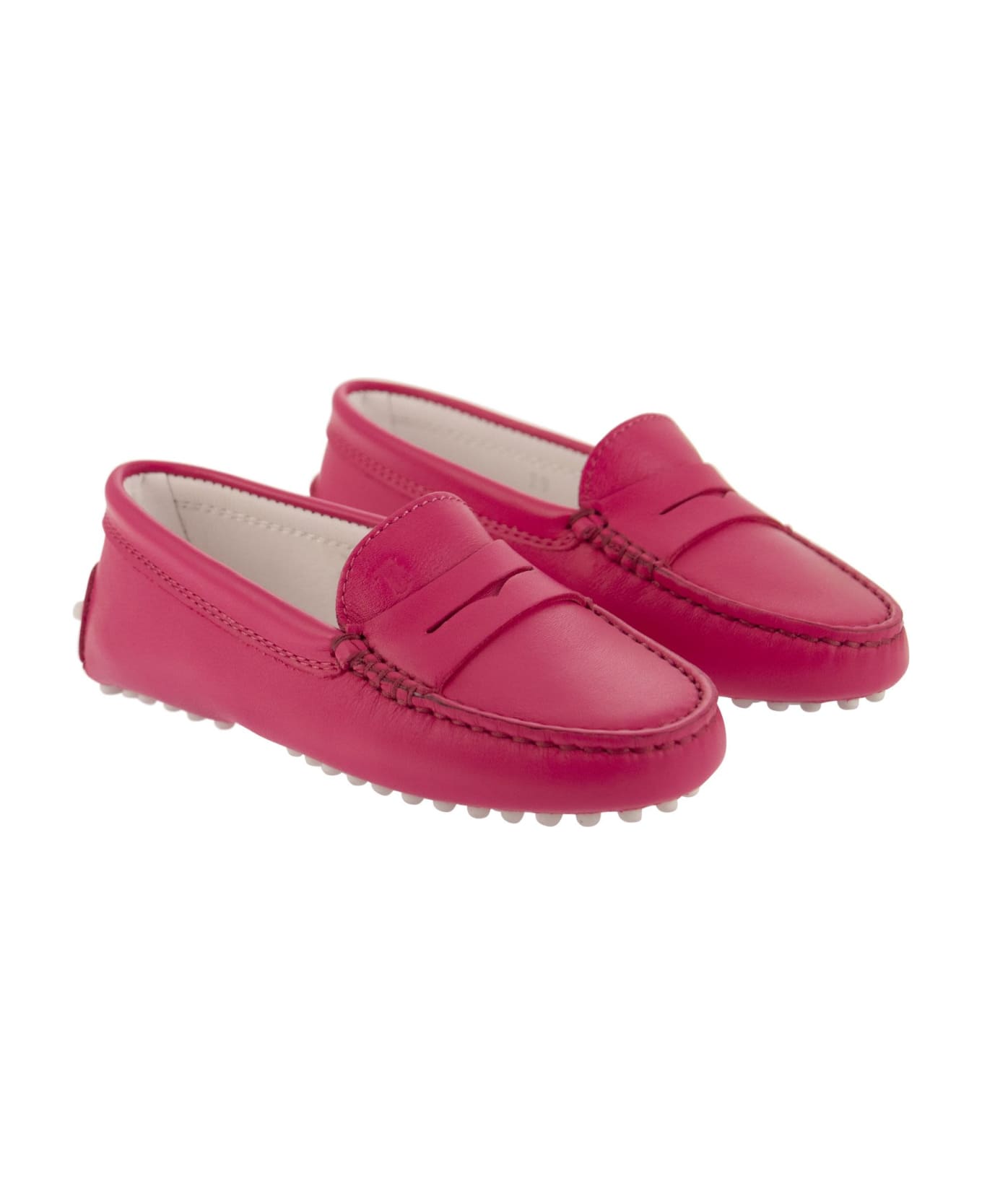 Tod's Gommino Leather Loafer - Fuxia