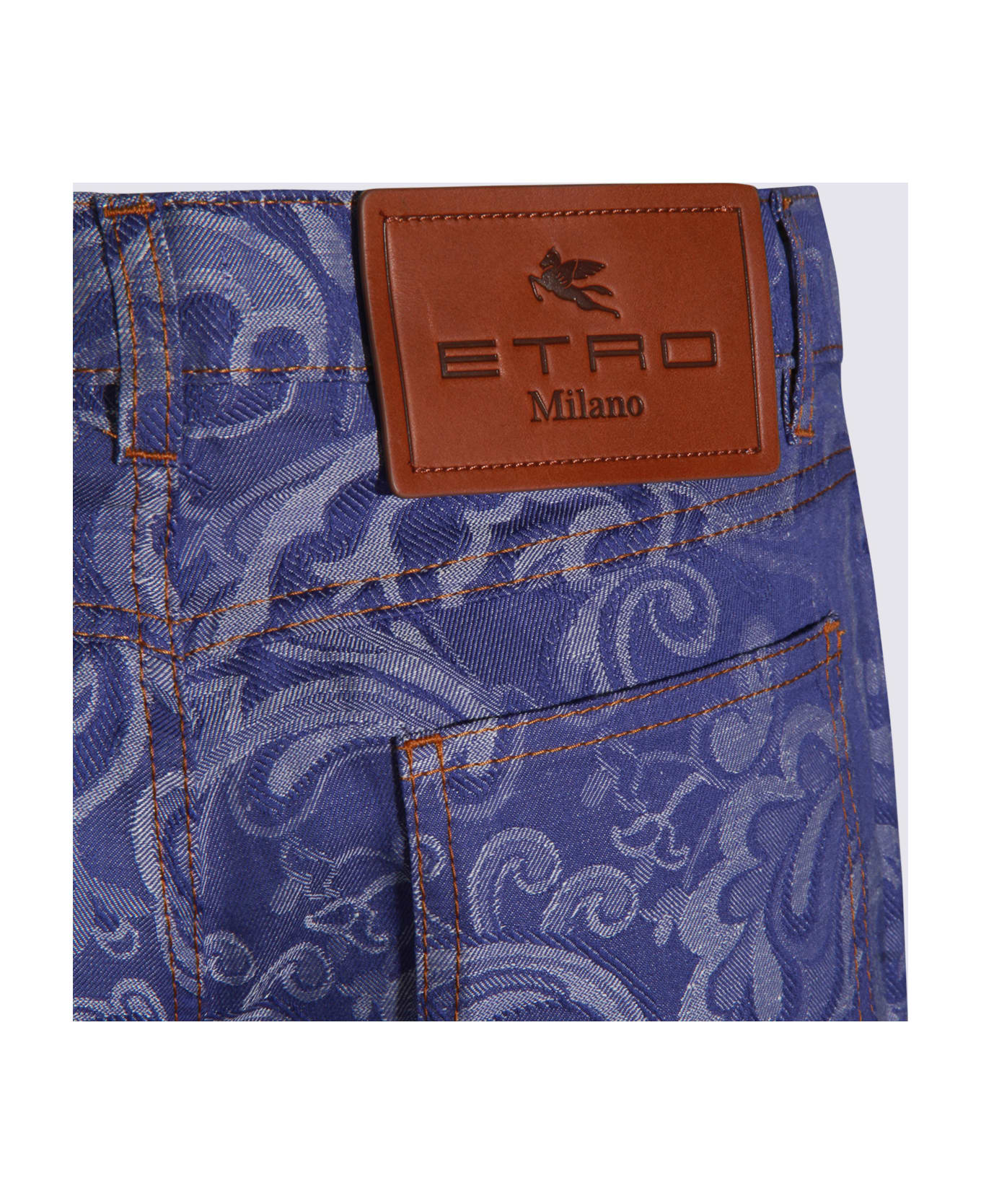 Etro Blue Cotton Denim Jeans - Blue