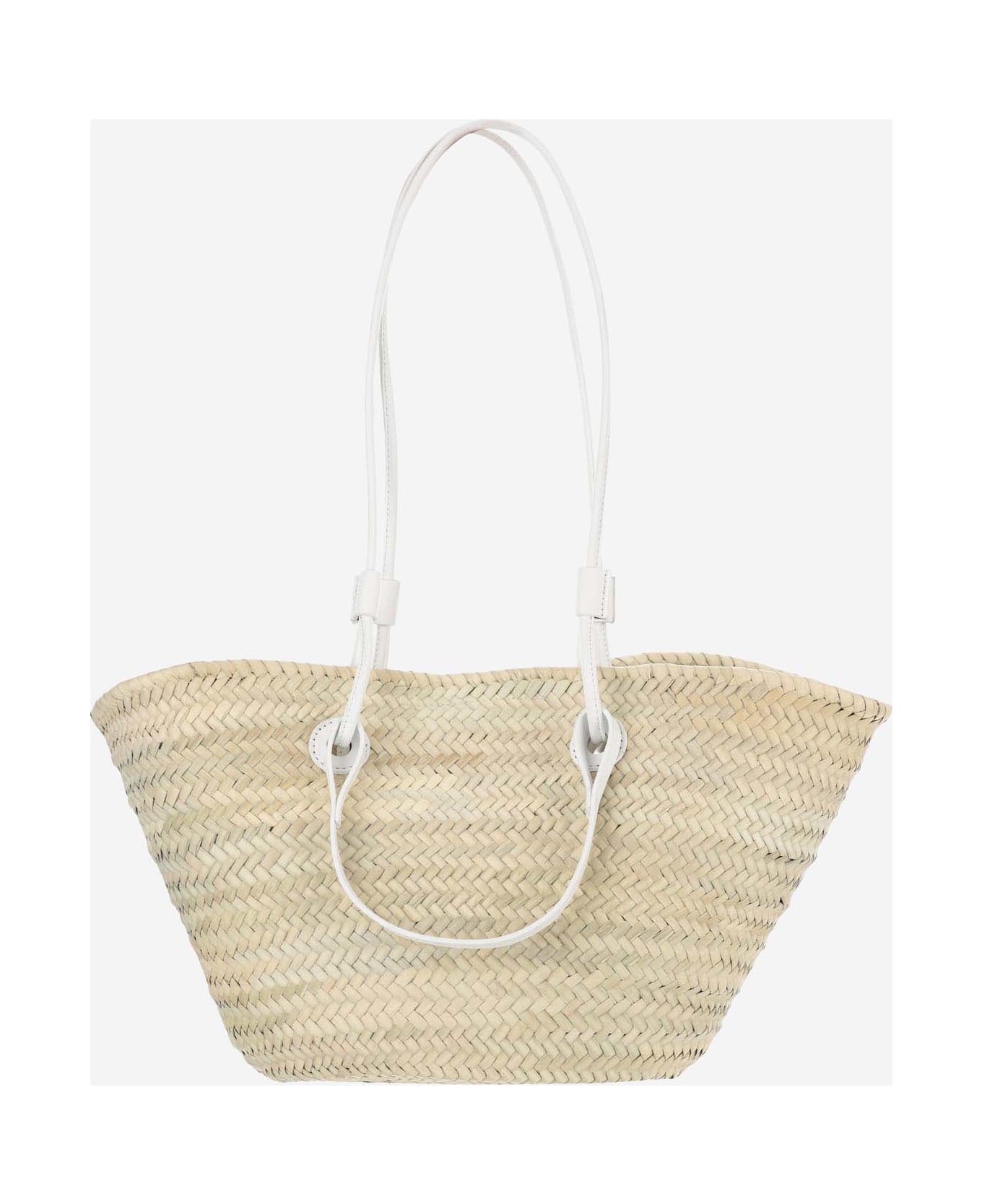 Filippo Catarzi Straw Bag With Logo - Beige