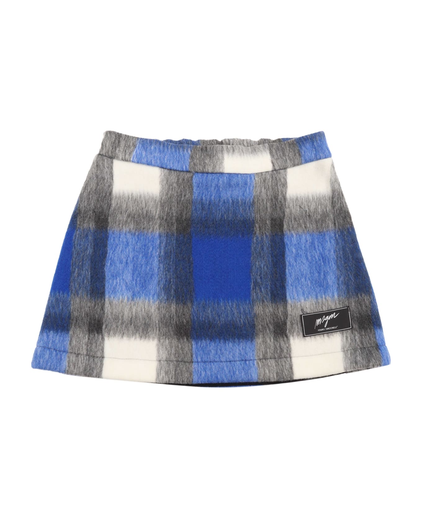 MSGM Check Cloth Mini Skirt Girl Royal - RED