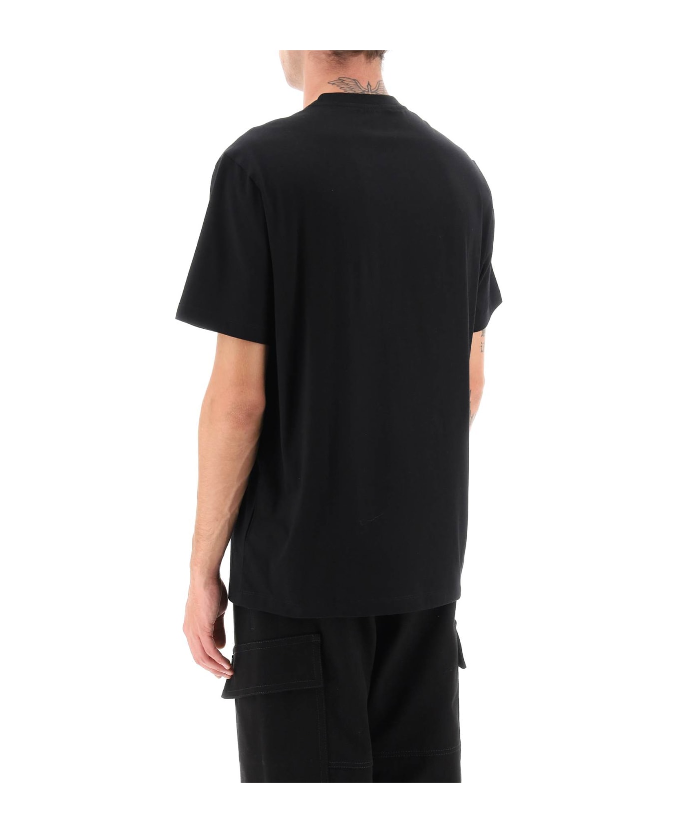 Versace Black Cotton T-shirt - BLACK (Black) シャツ