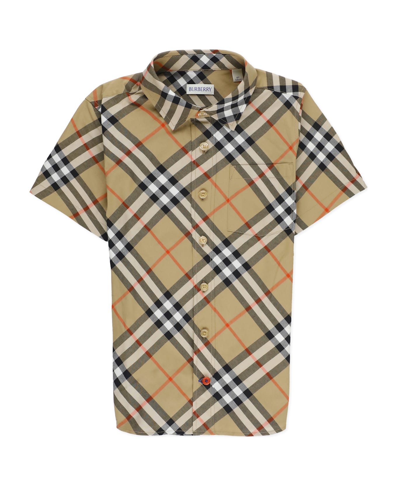 Burberry Check Shirt - Beige