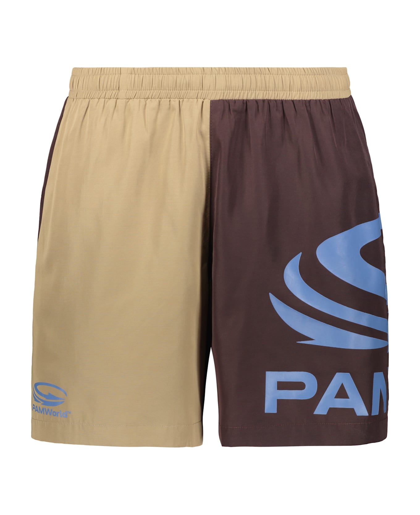 P.A.M. Logo Print Swim Shorts - brown