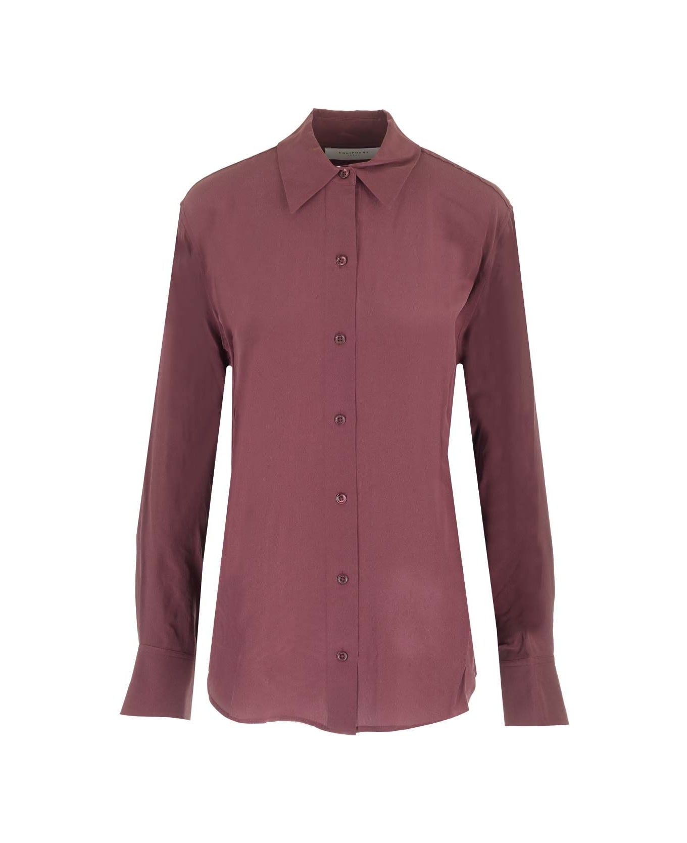 Equipment Washed Silk Shirt - Bordeaux