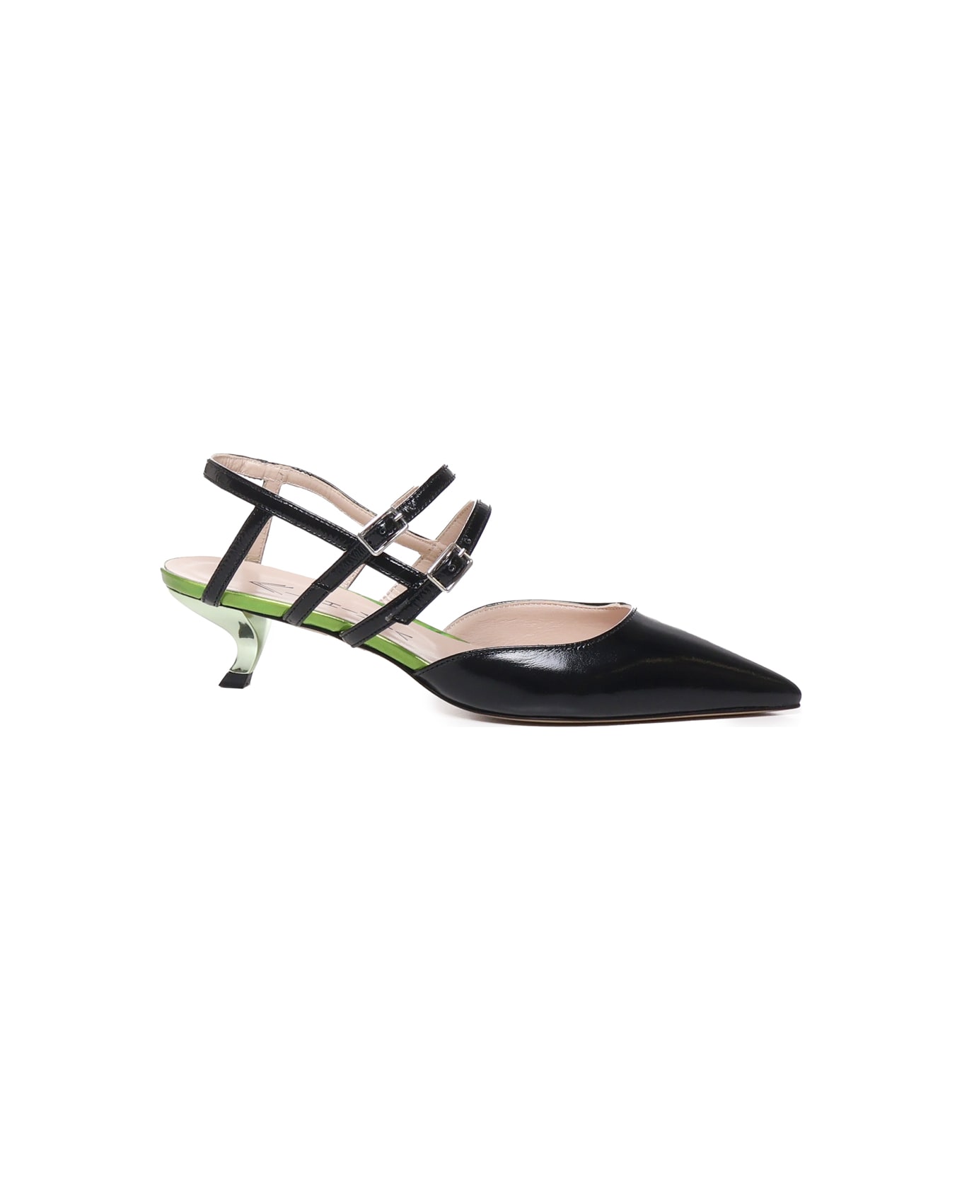Alchimia Shoes With Toes And Straps - Black, green ハイヒール