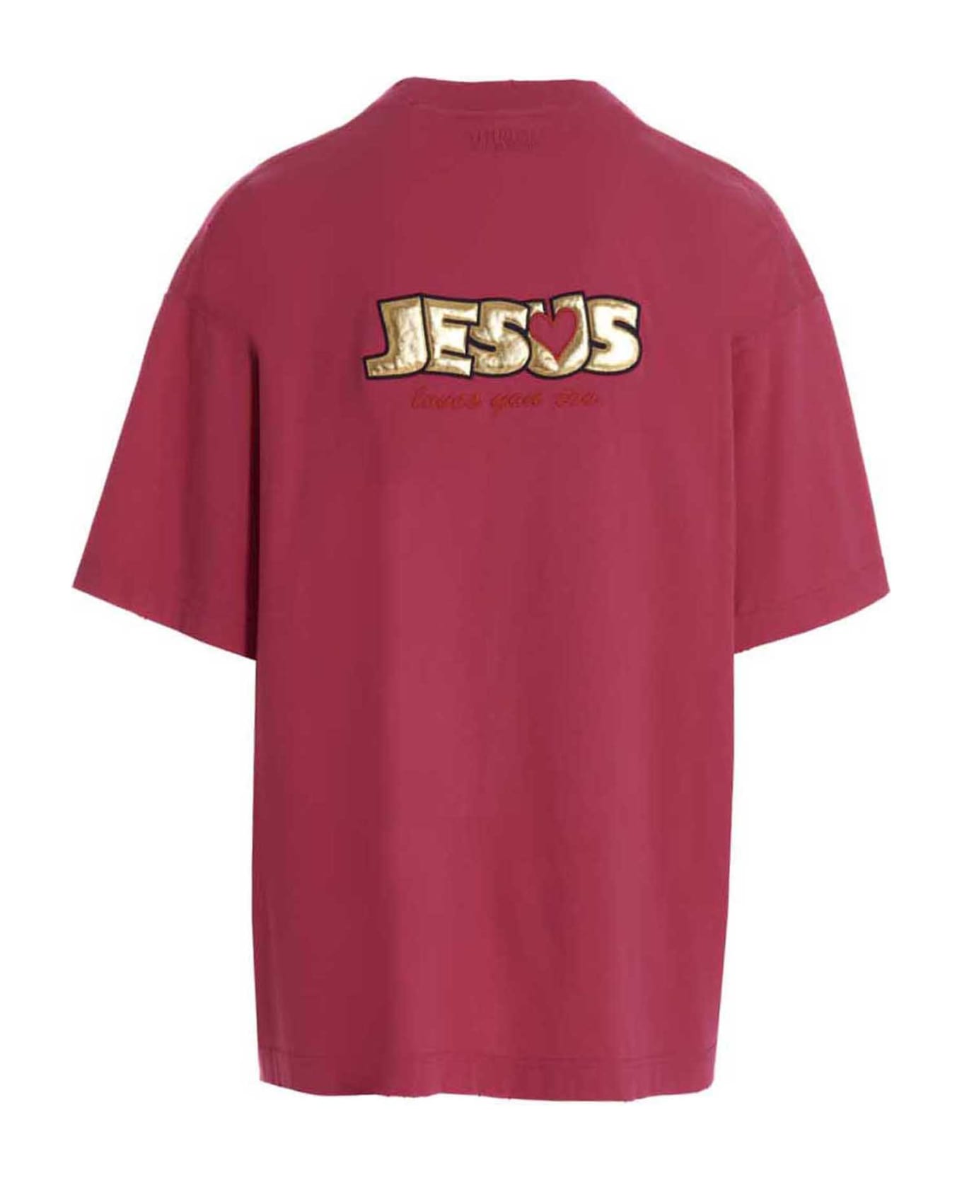 VETEMENTS T-shirt 'jesus Love You' - Fuchsia
