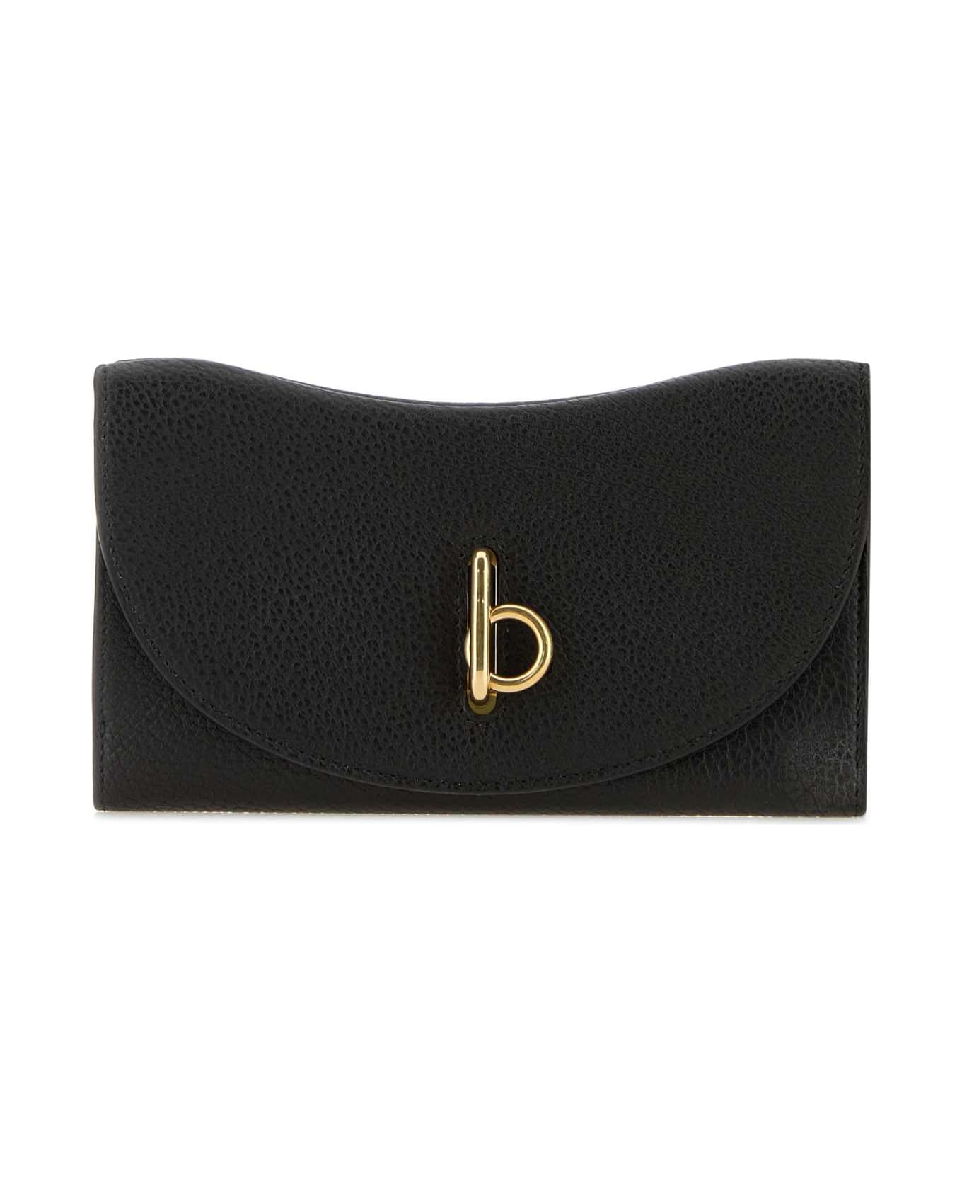 Burberry Black Leather Wallet - BLACK