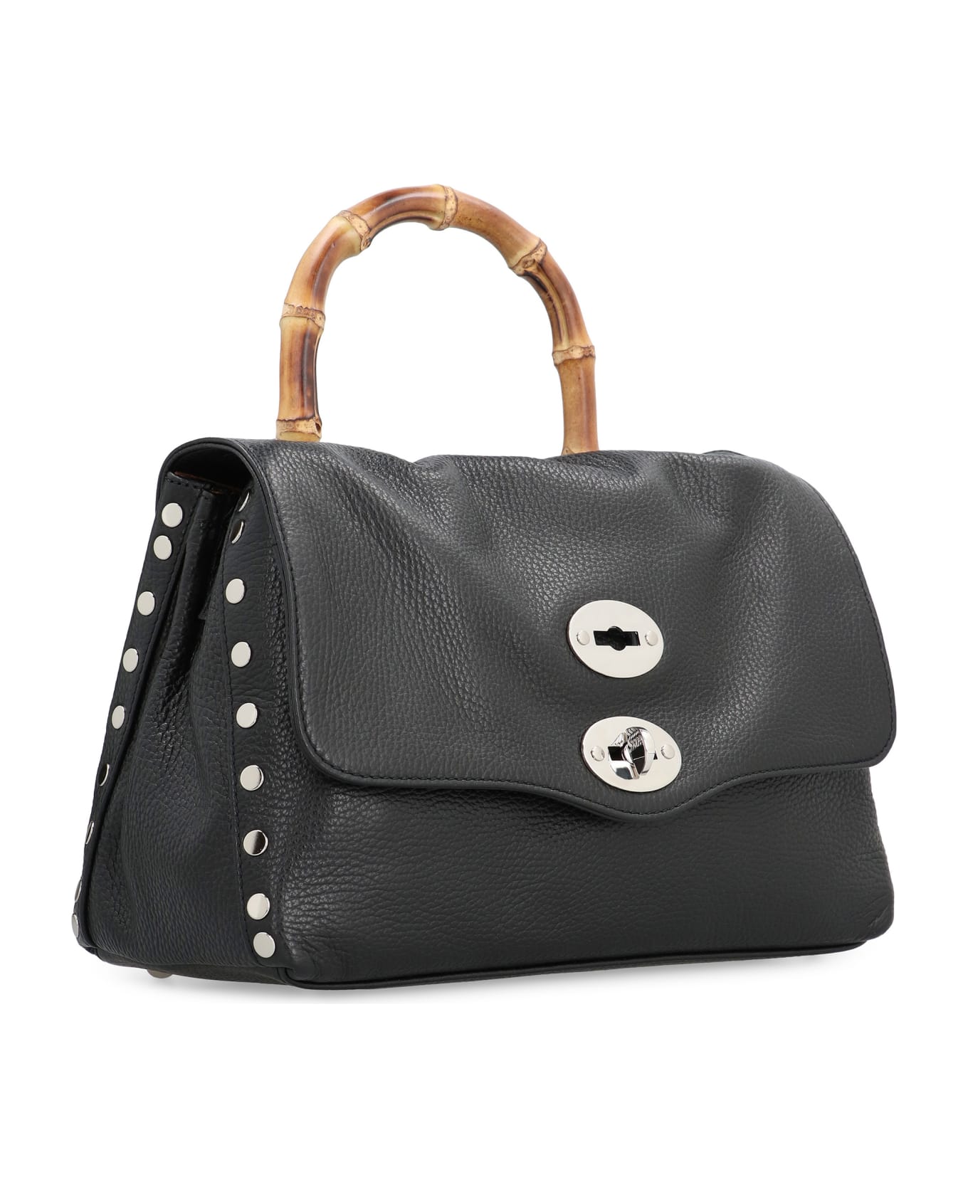 Zanellato Postina S Pebbled Leather Handbag - black