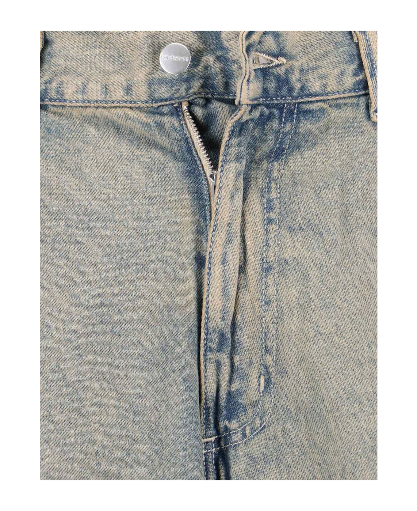 Carhartt Straight 'brandon' Jeans - Fugd Blue / Leather