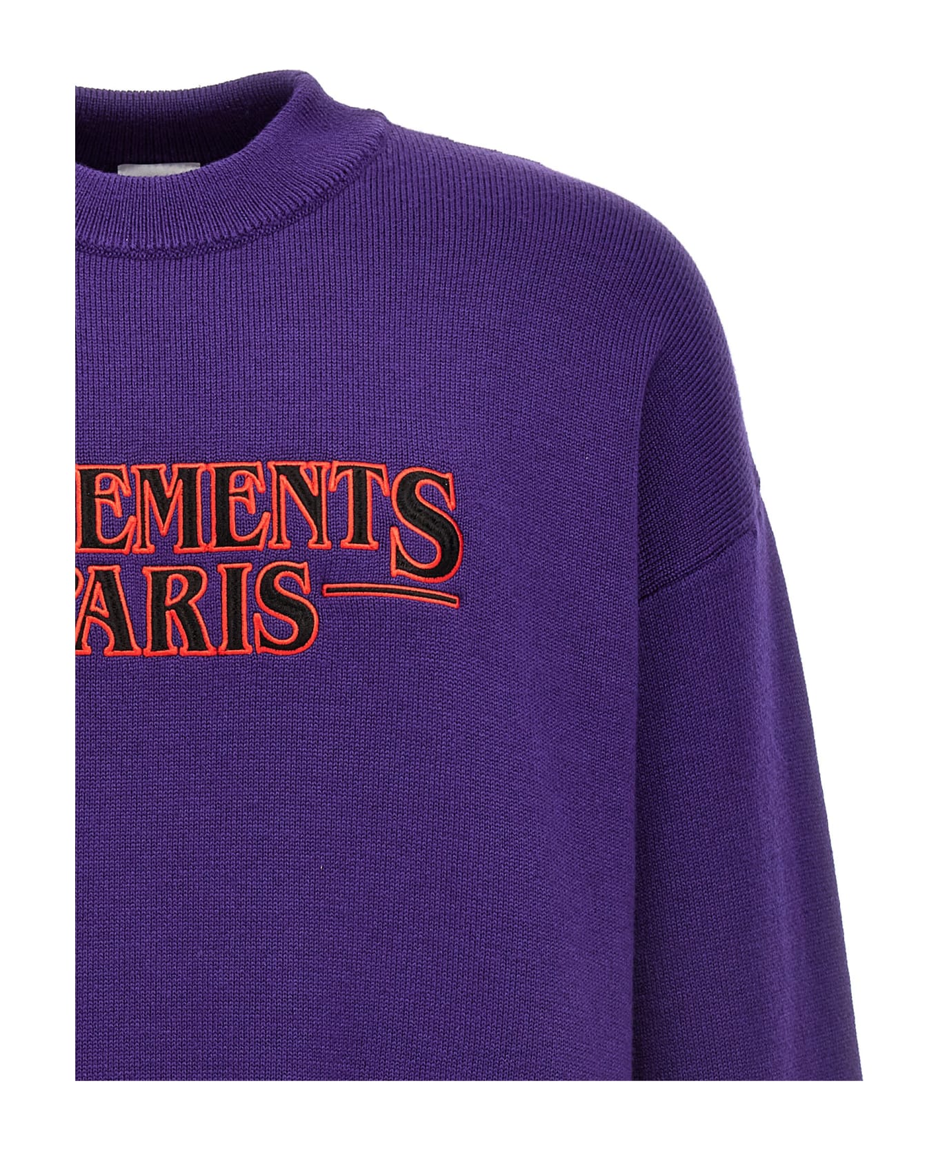 VETEMENTS Paris Sweater - Purple フリース