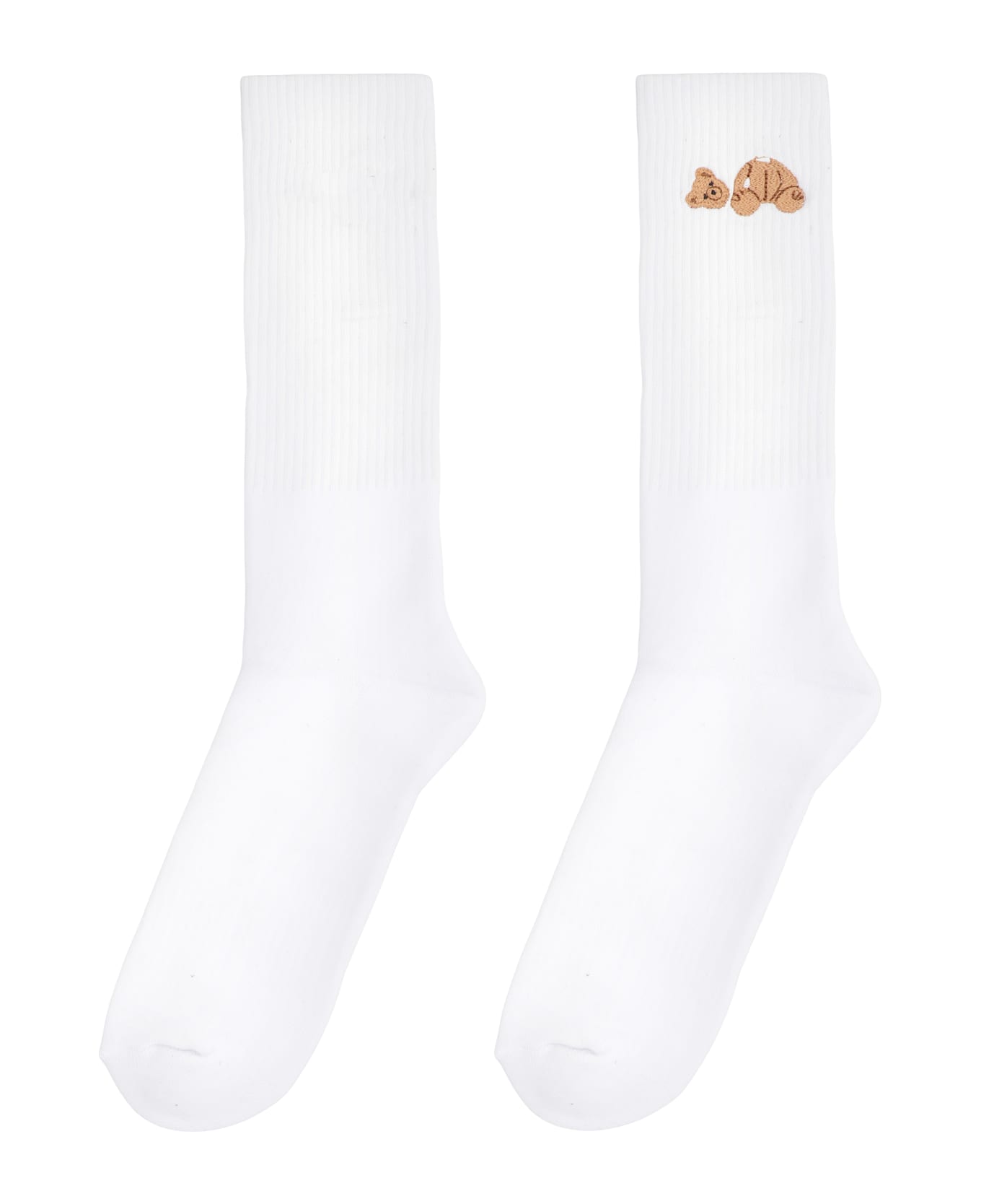 Palm Angels Socks Made Of Cotton Blend - White