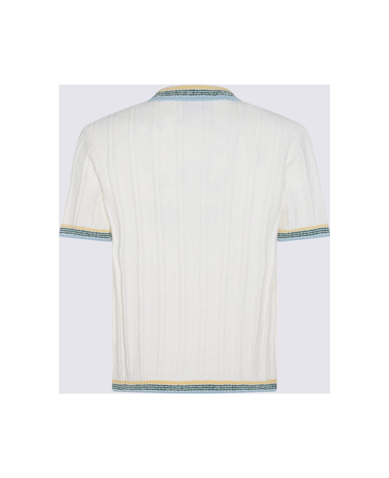 Casablanca White Cotton Polo Shirt - Bianco