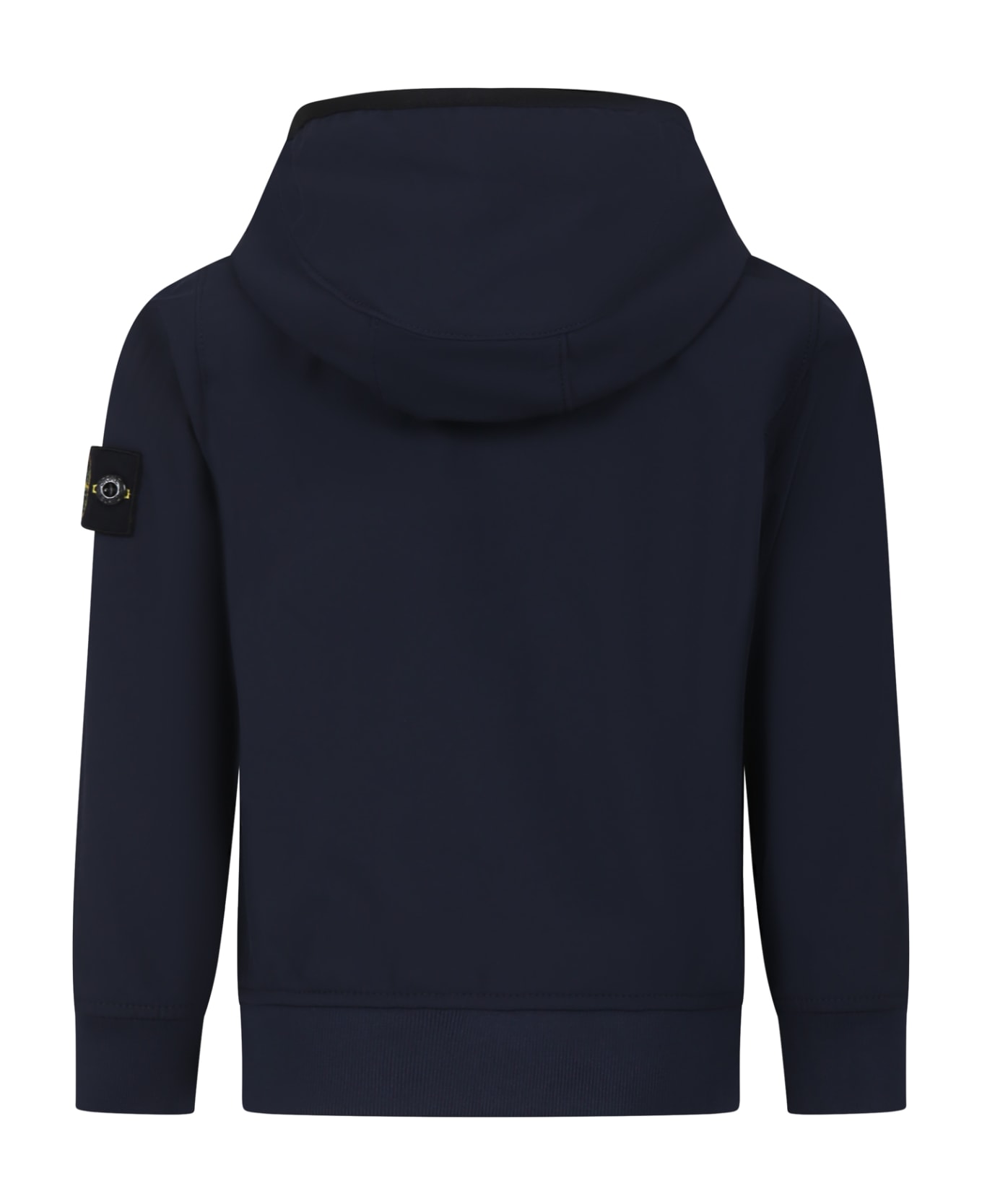 Stone Island Junior Blue Jacket For Boy With Compass - Navy blue コート＆ジャケット