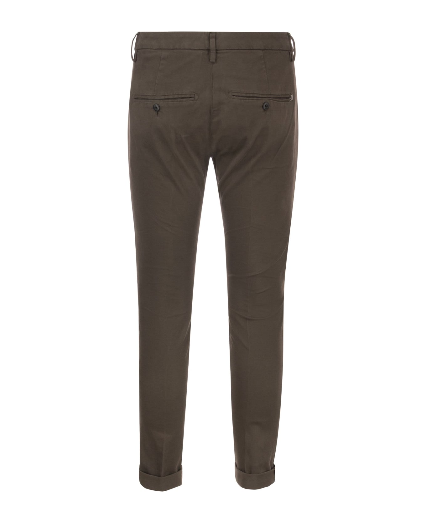Dondup Gaubert Brown Trousers Instretch Cotton - Brown ボトムス