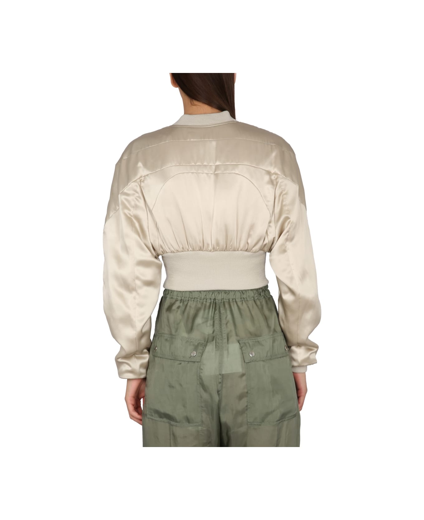 Rick Owens Girdered Flight Jacket - GREY