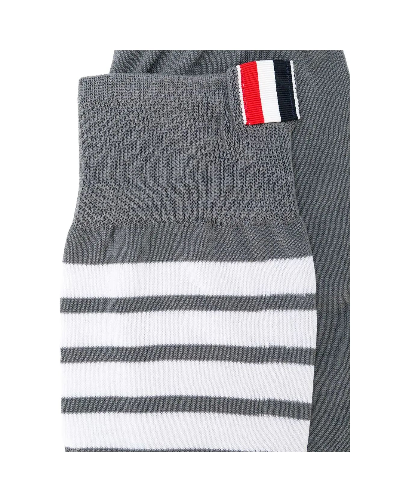 Thom Browne Mid Calf Socks With 4 Bar - Med Grey 靴下＆タイツ