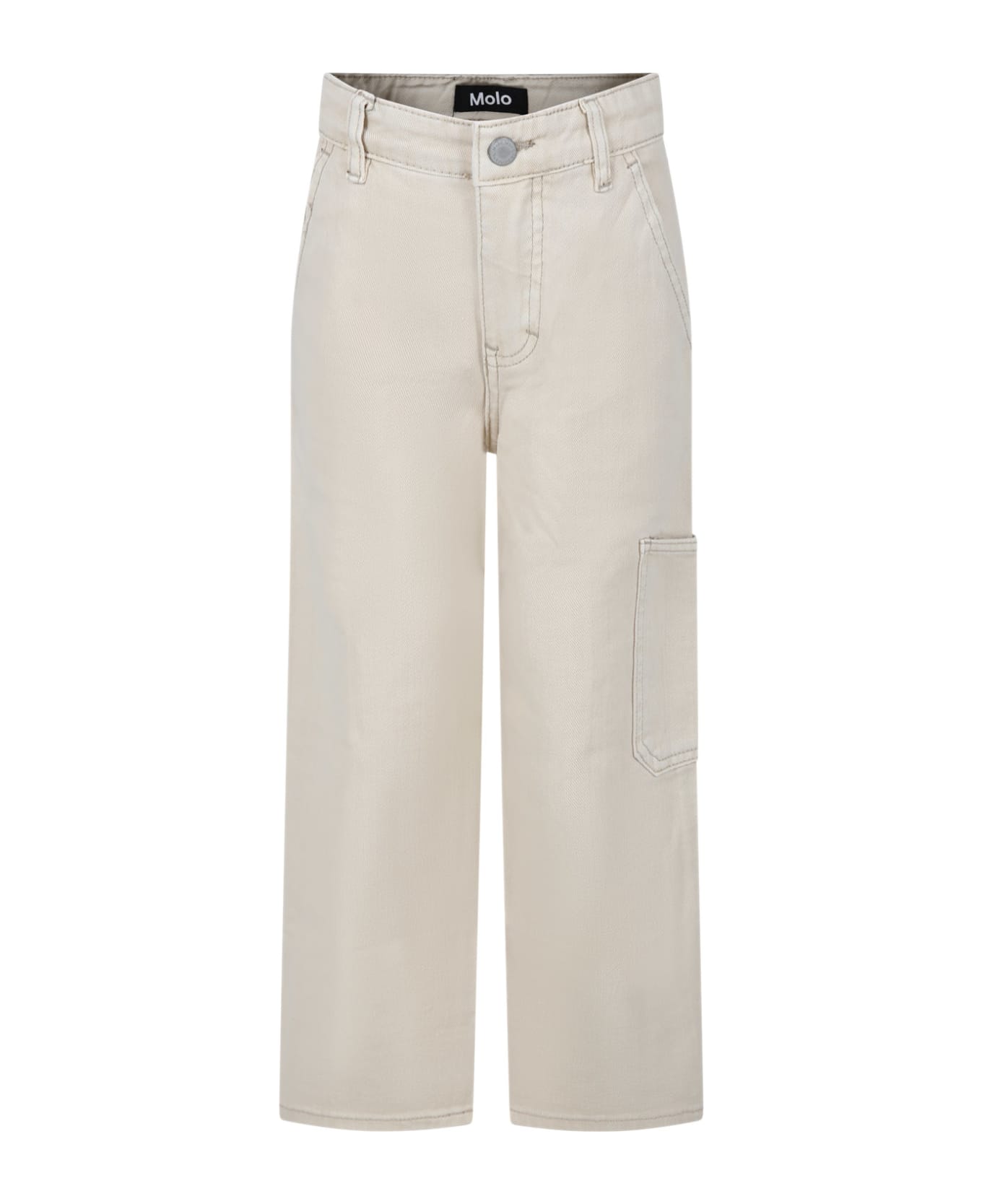Molo Casual Ivory Trousers For Boy - Ivory ボトムス