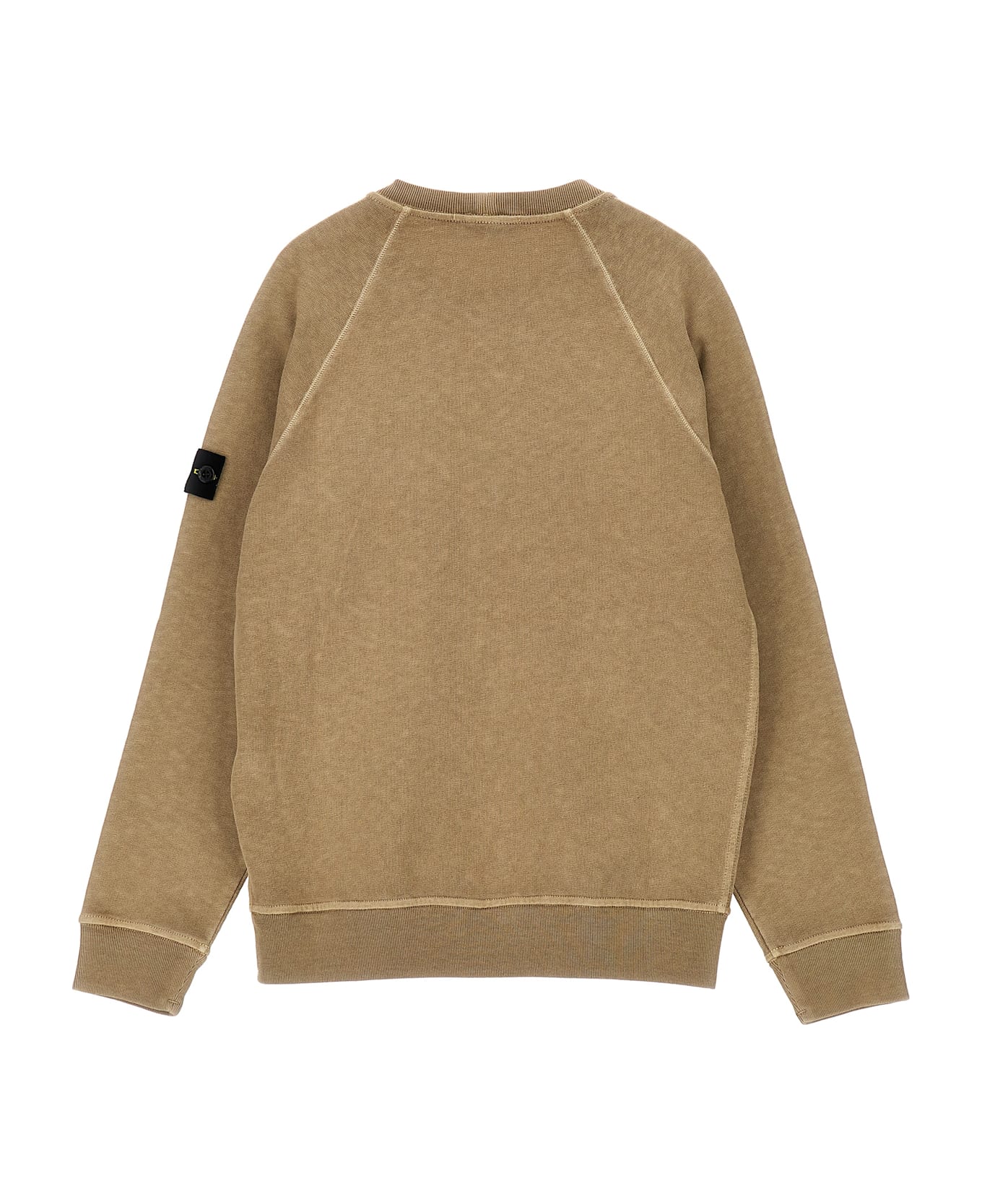 Stone Island Junior Logo Badge Sweatshirt - Beige