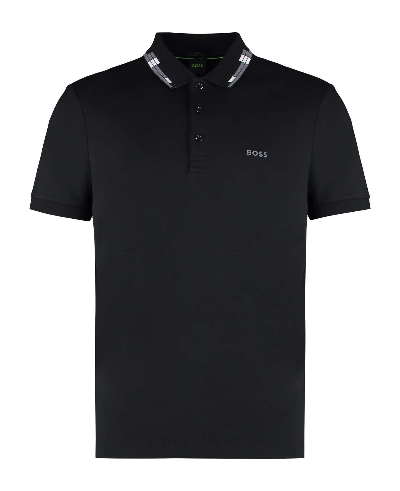 Hugo Boss Cotton Polo Shirt - BLACK