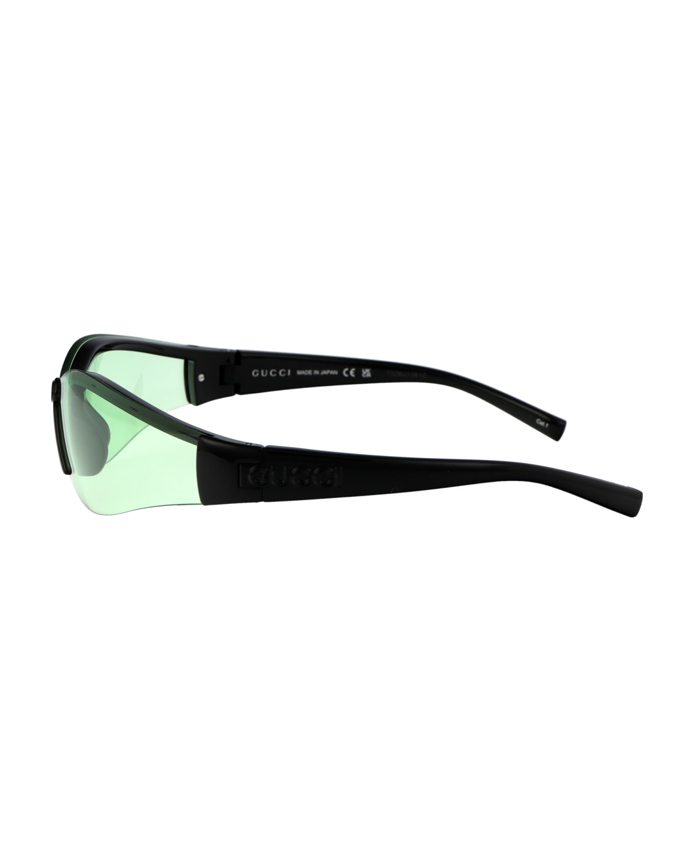 Gucci Eyewear Gg1651s Sunglasses - 005 BLACK BLACK GREEN サングラス