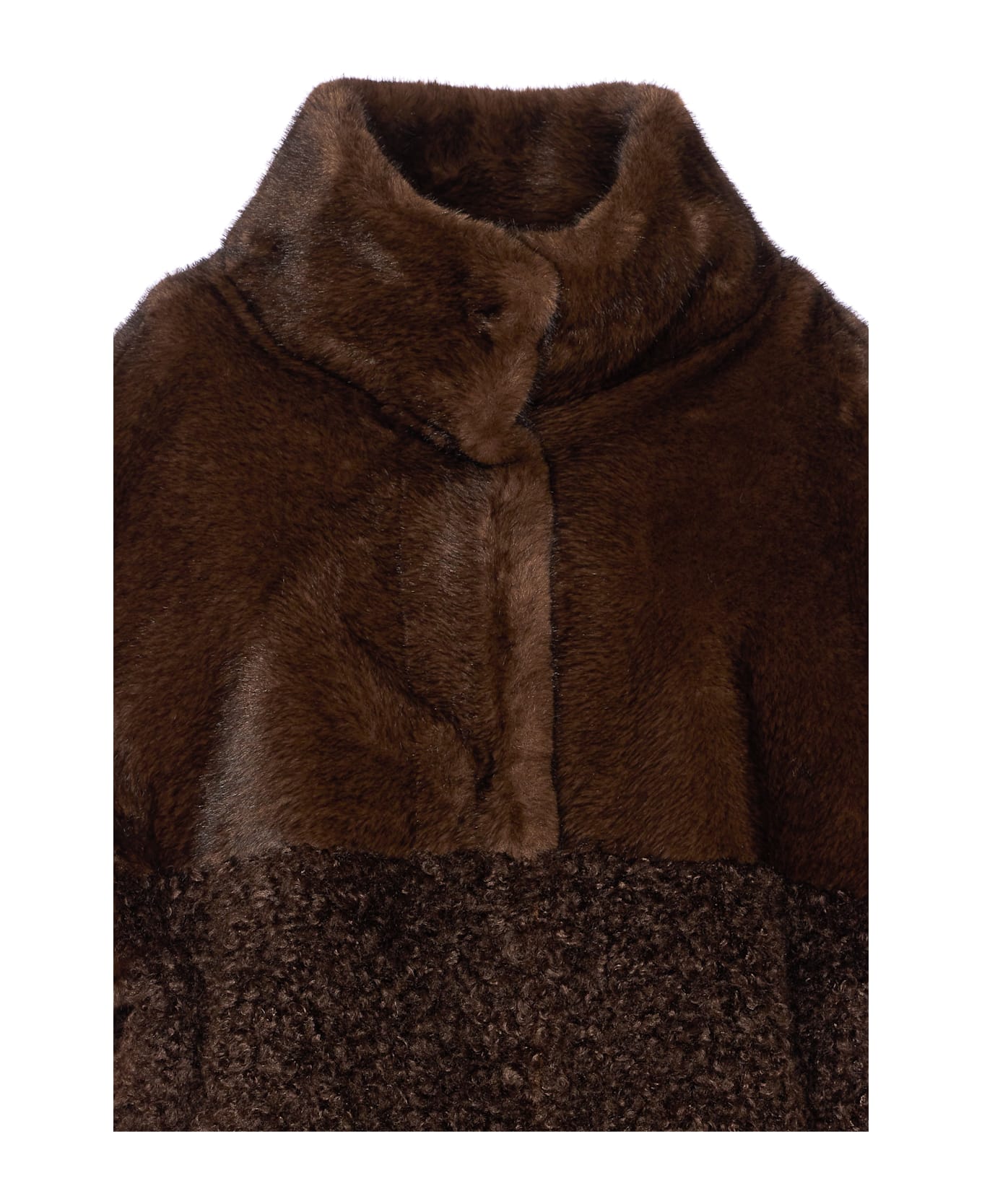 Bully Fake Fur Coat - Brown