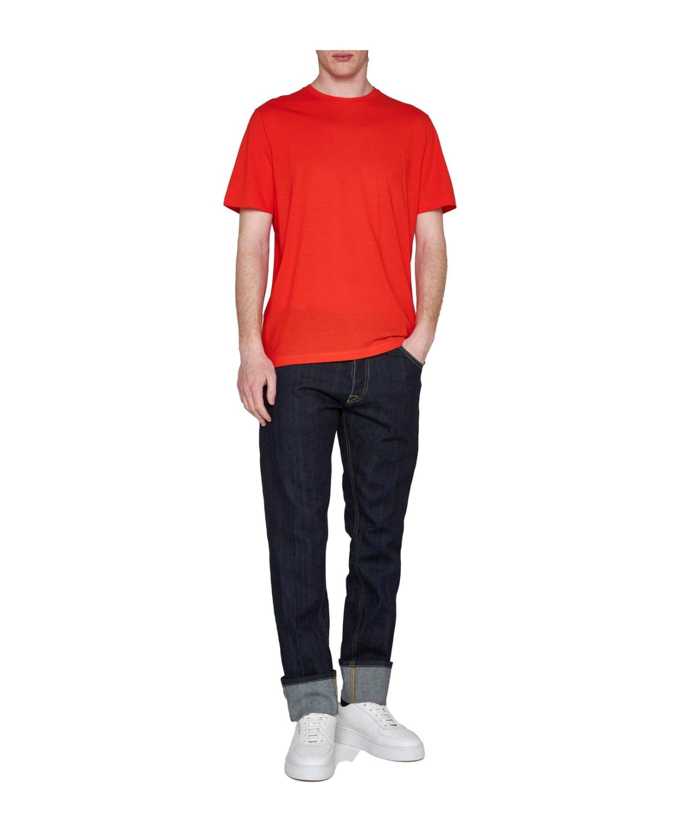 Herno Tshirt Crepe - Orange