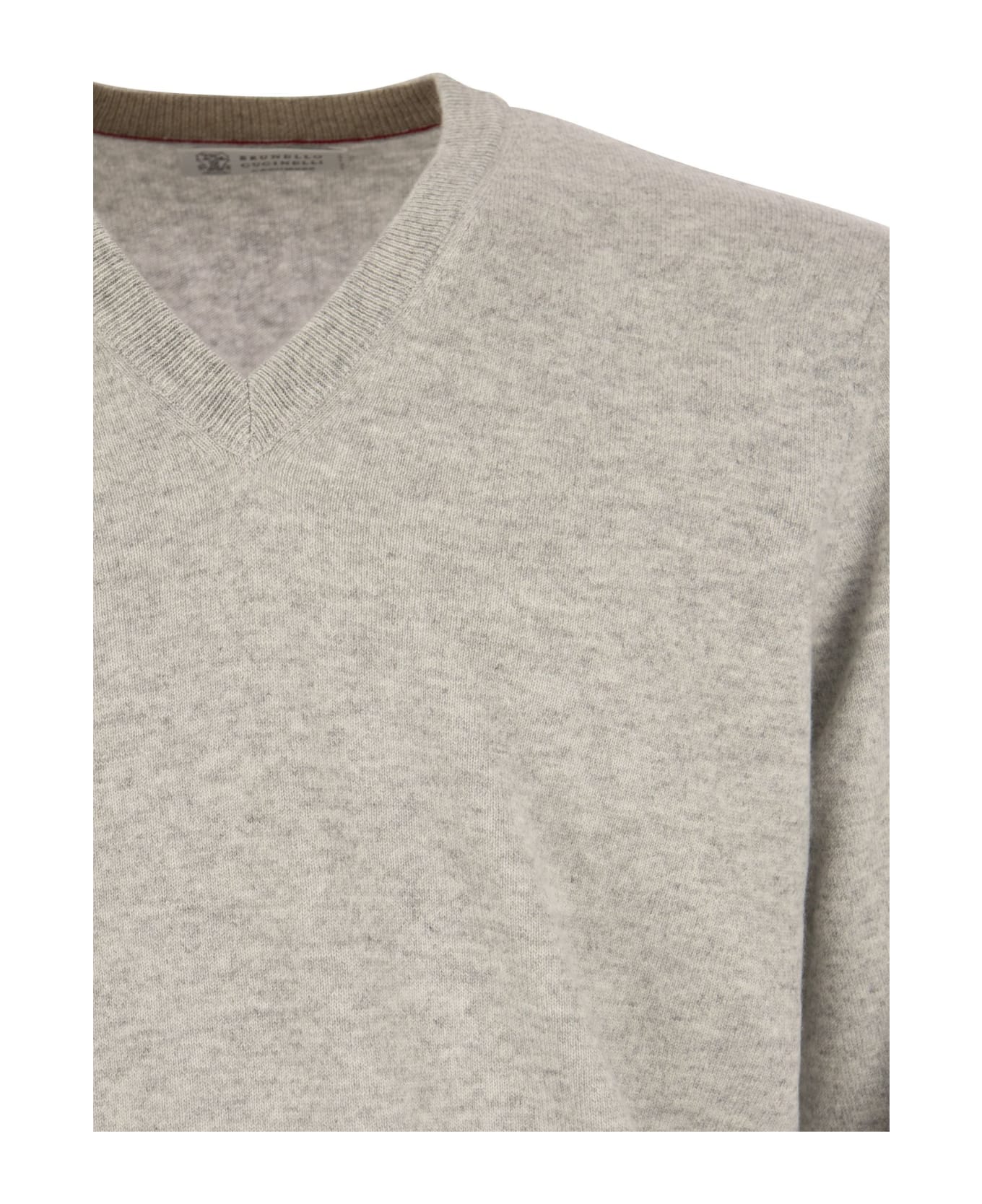 Brunello Cucinelli Cashmere V-neck Sweater - Grey