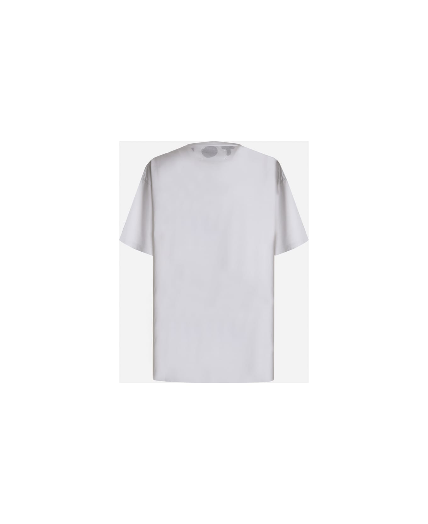 Maison Margiela Cotton T-shirt With All-over Contrasting Print - White