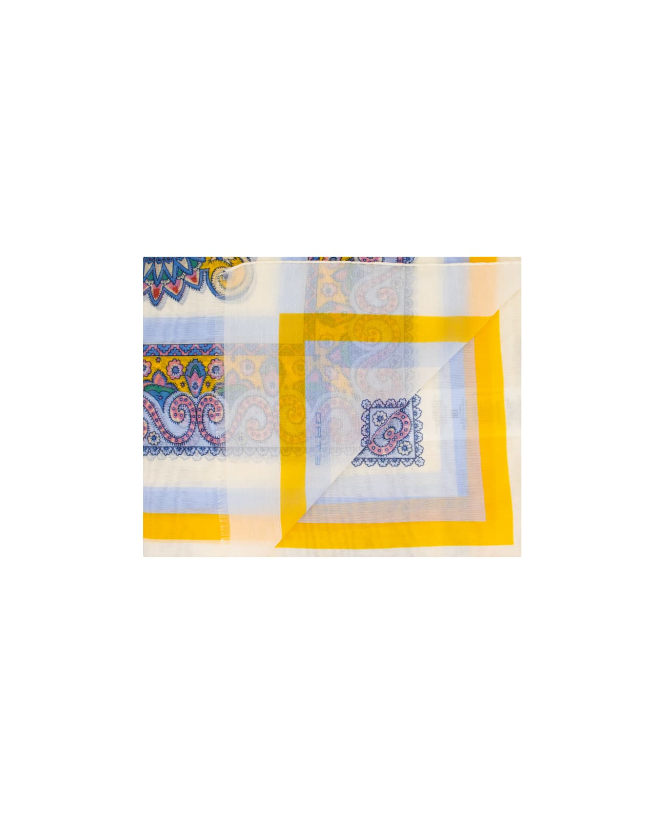 Etro Cotton Scarf - PRINT ON WHITE BASE