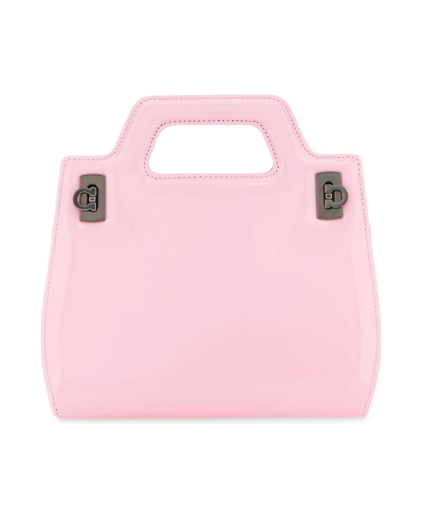 Ferragamo Pink Leather Mini Wanda Handbag - PINK トートバッグ