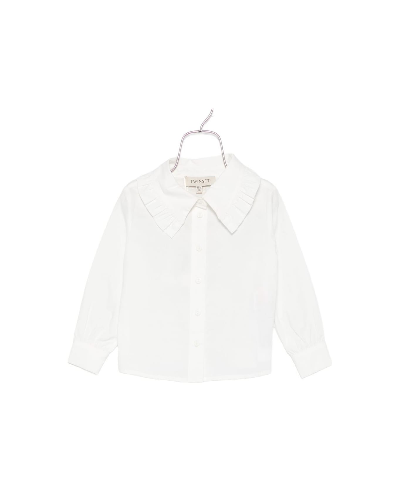 TwinSet Kids Flounce Collar Shirt - White