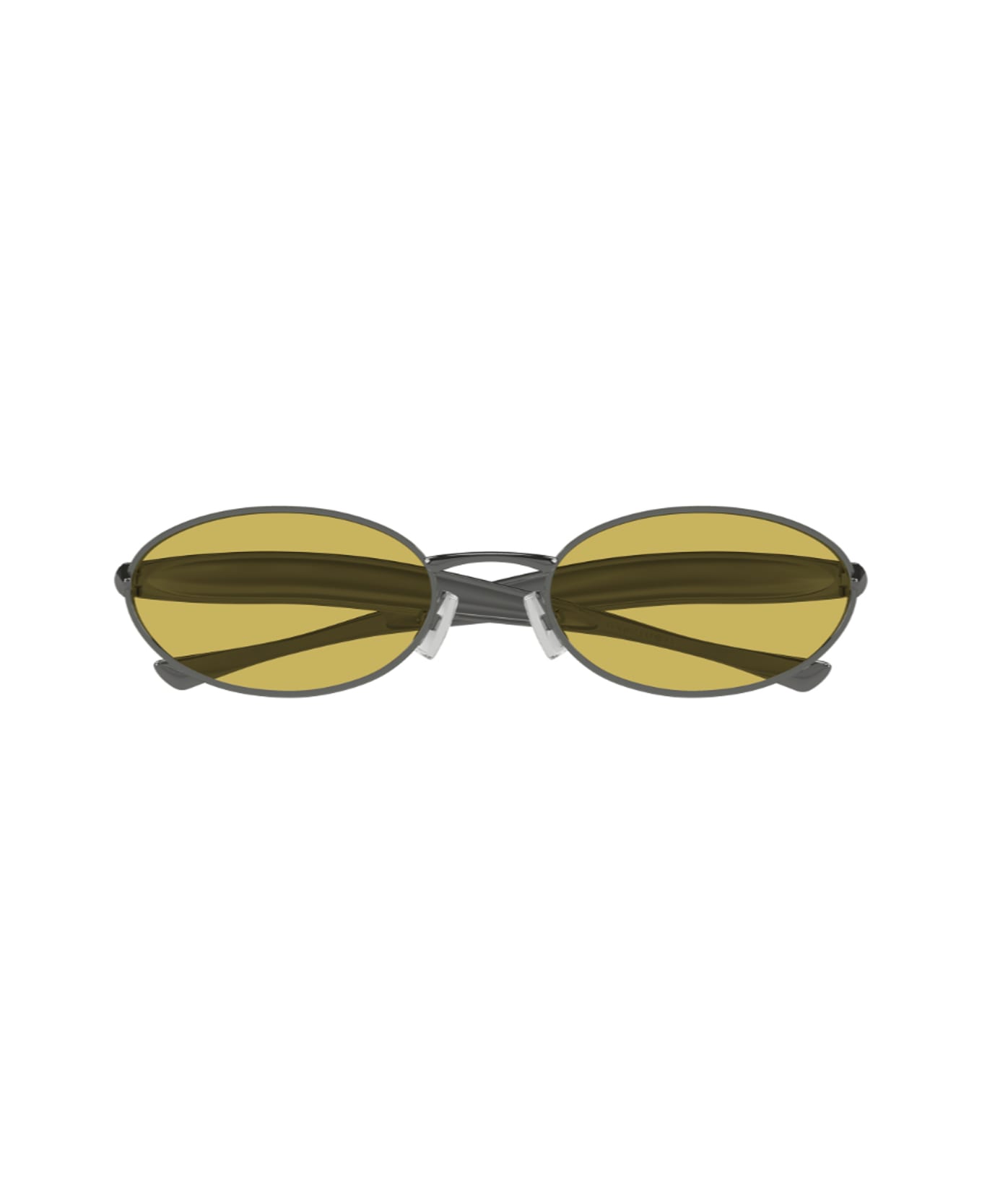 Bottega Veneta Eyewear Bottega Veneta Bv1386s Linea Signature Icons 002 Ruthenium Yellow Sunglasses - Grigio