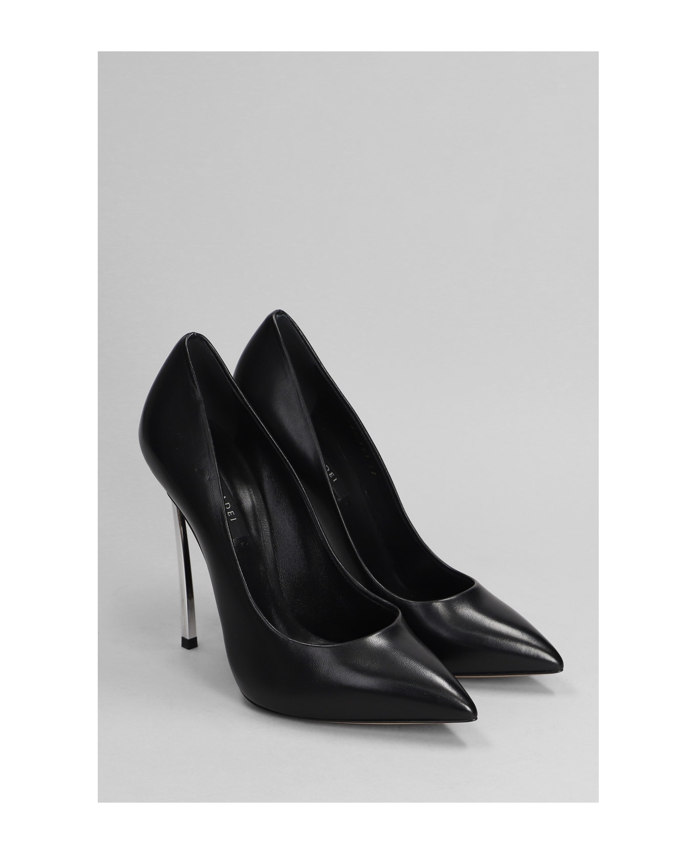 Casadei Blade Pumps In Black Leather - black