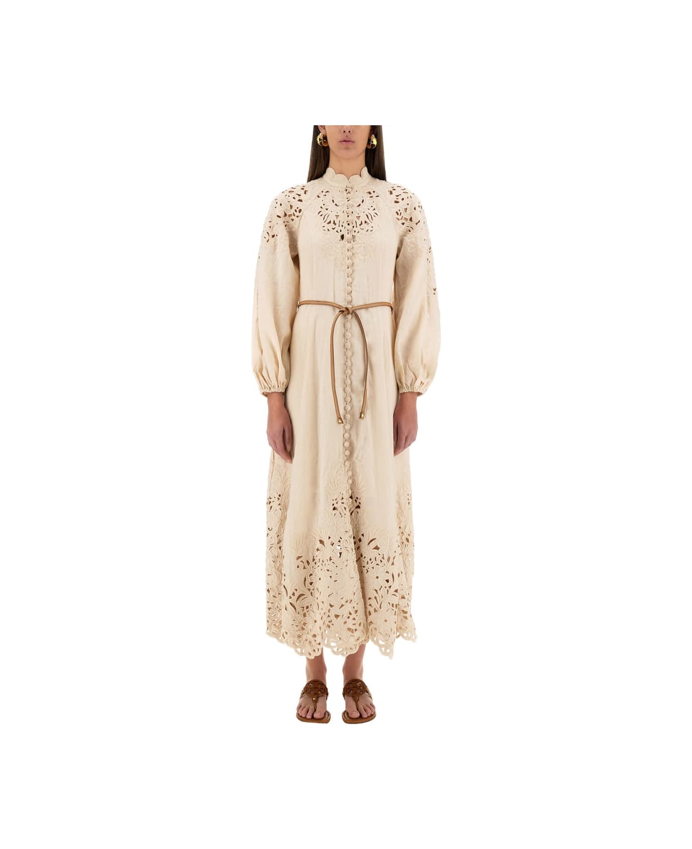 【送料&関税込】Zimmermann Embroidered wylie Dress Wylie Embroidered Billow Dress Cream Online | Zimmermann